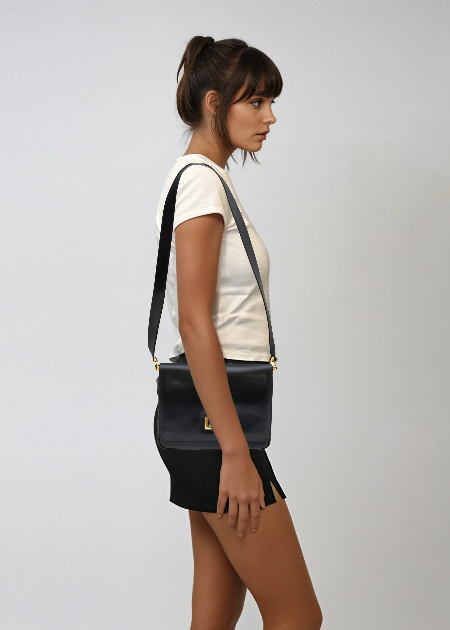 Celine Leather Shoulder Bag