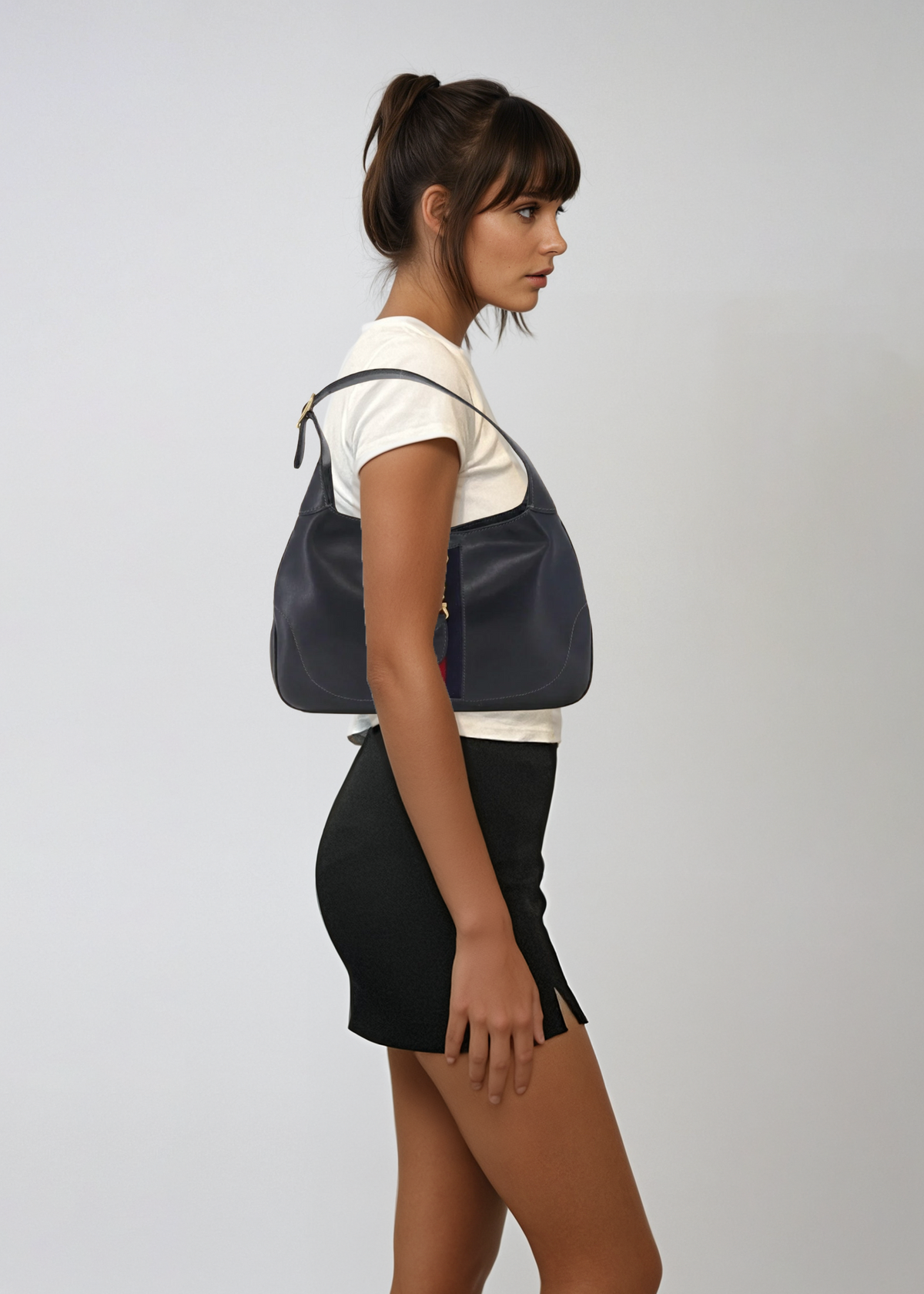 Gucci Navy Leather Jackie