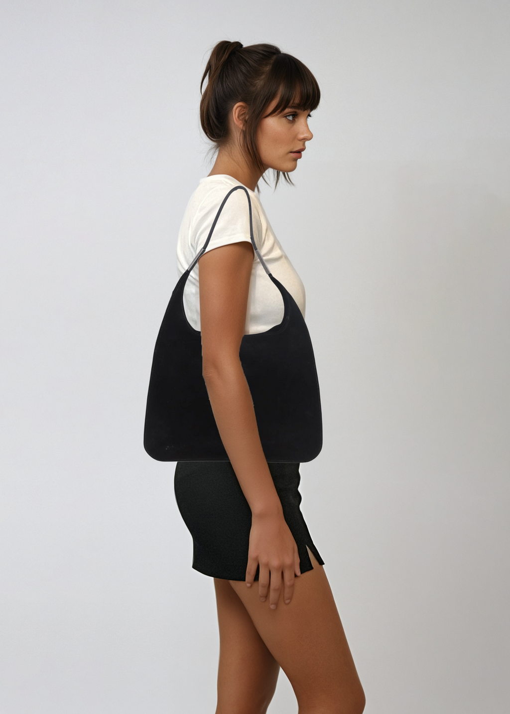 Gucci Tom Ford Black Suede Hobo Bag