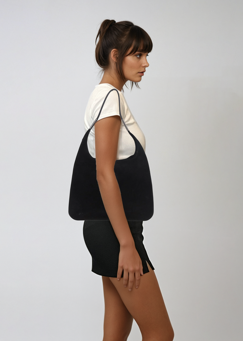 Gucci Tom Ford Black Suede Hobo Bag