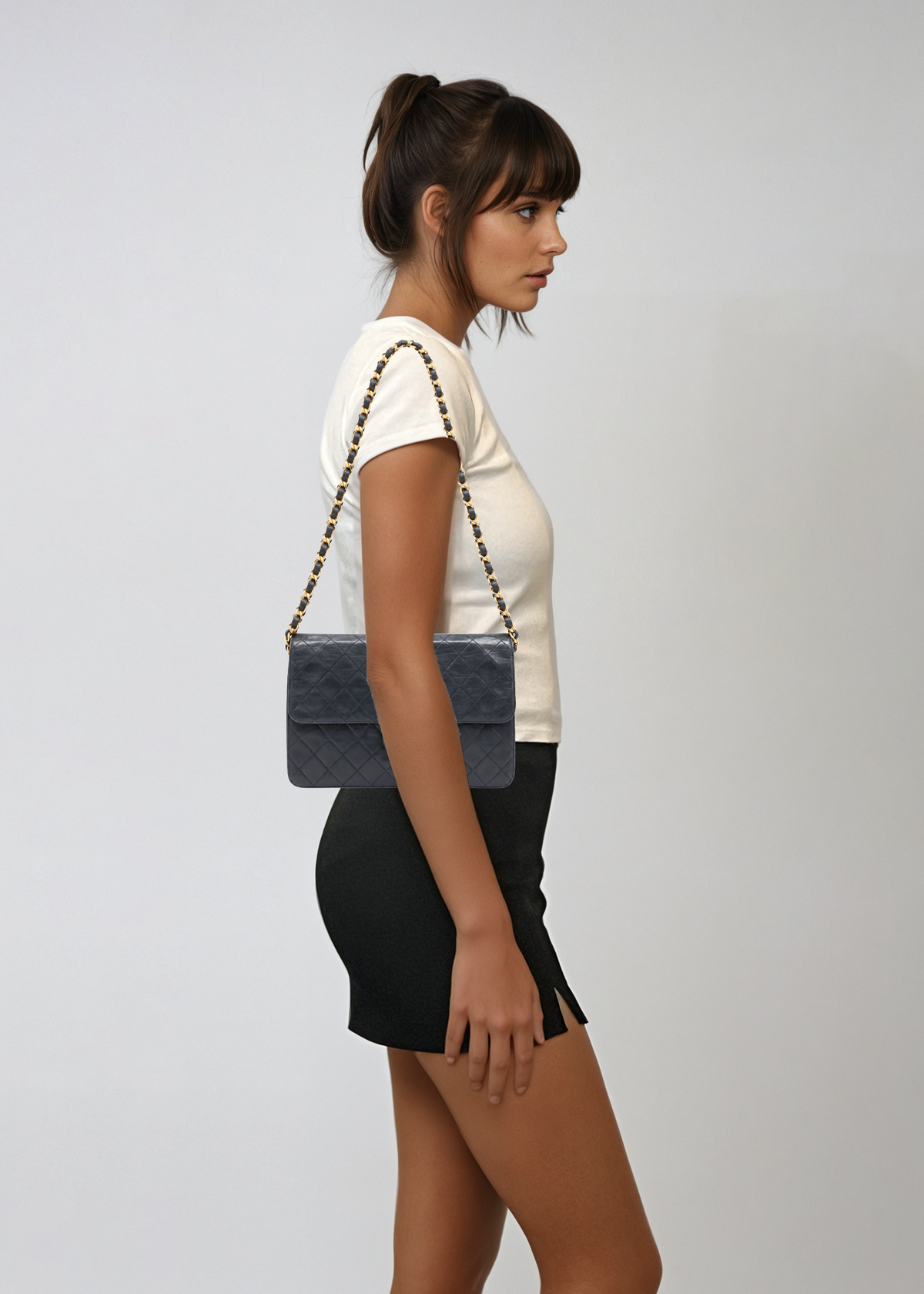 Chanel Black Quilted Lambskin Flap Bag