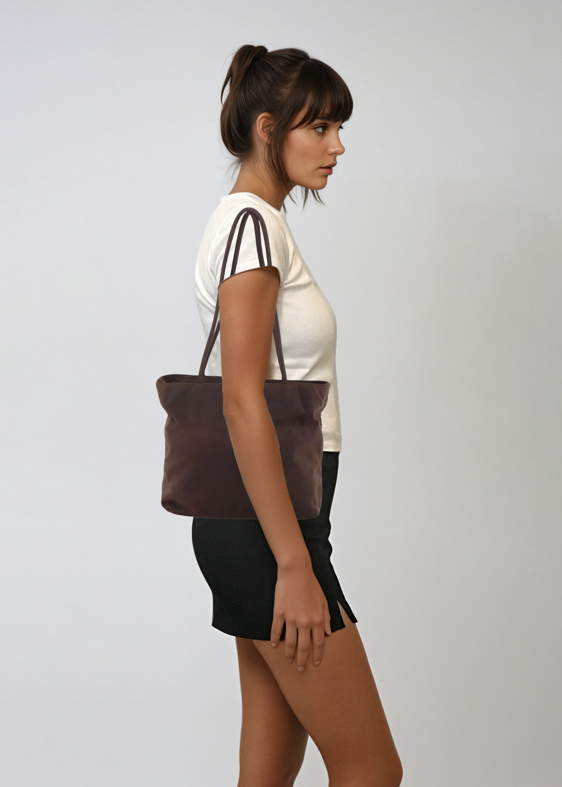 Prada Brown Nylon Tote