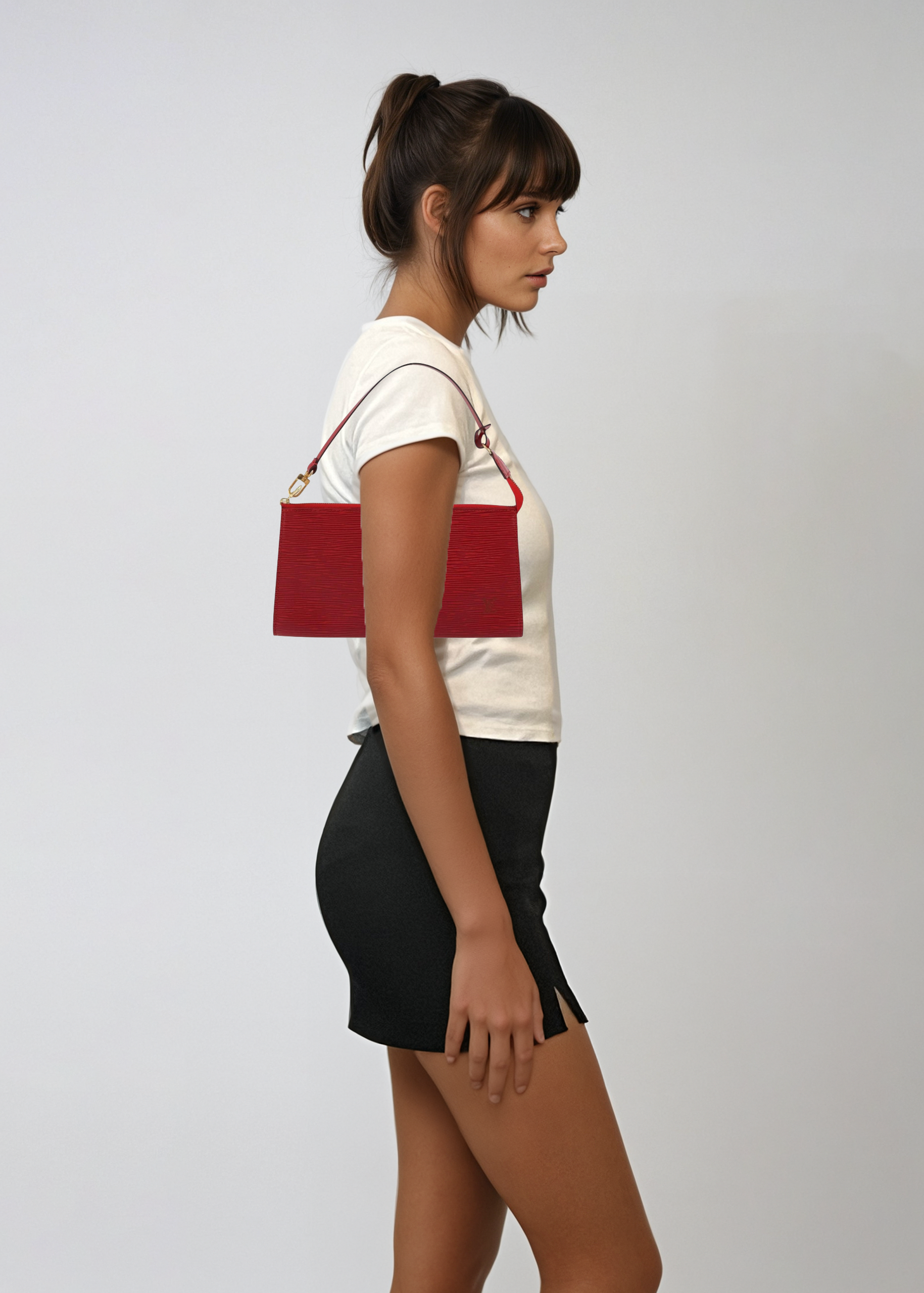 Louis Vuitton Red Epi Shoulder Bag