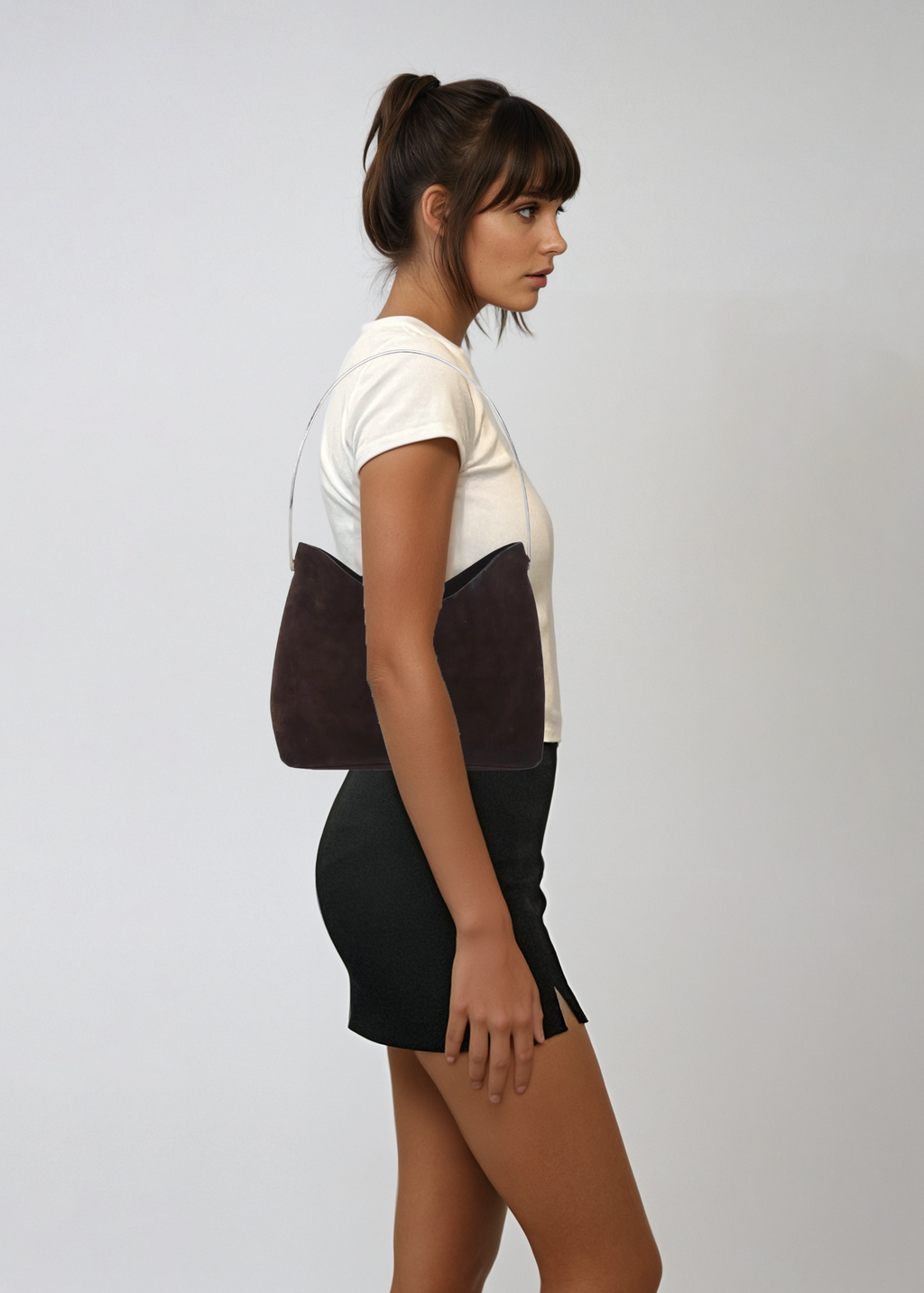 Gucci Brown Suede Shoulder Bag