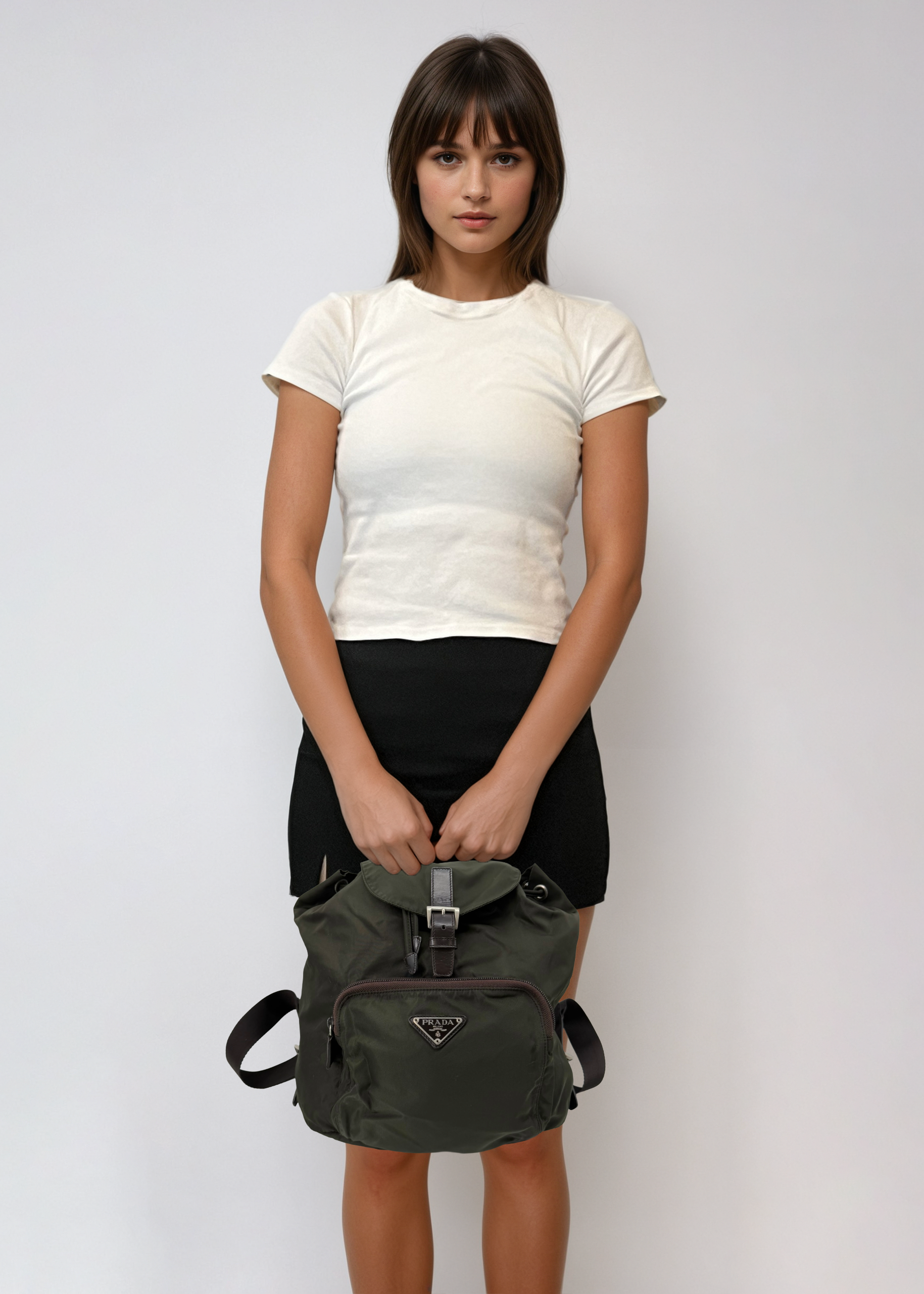 Prada Nylon Green Backpack