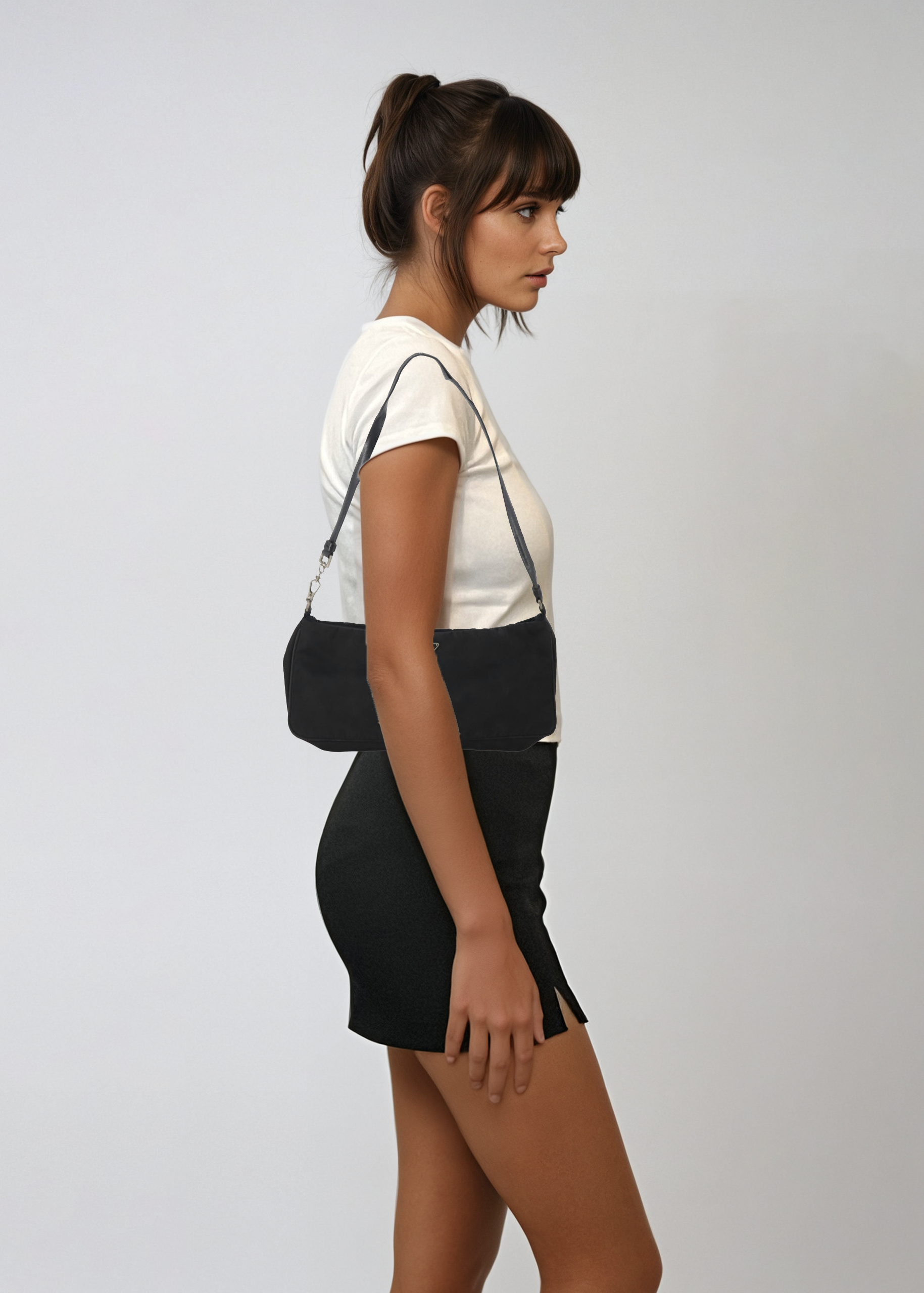 Prada Black Nylon Pochette