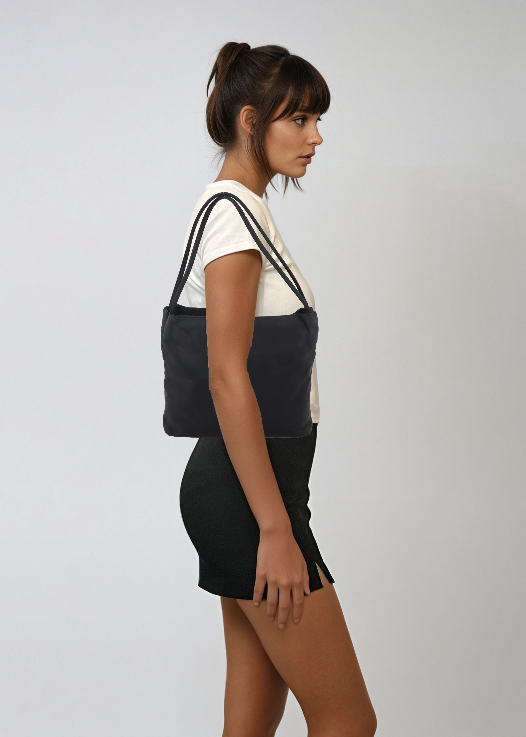 Prada Black Nylon Shoulder Bag