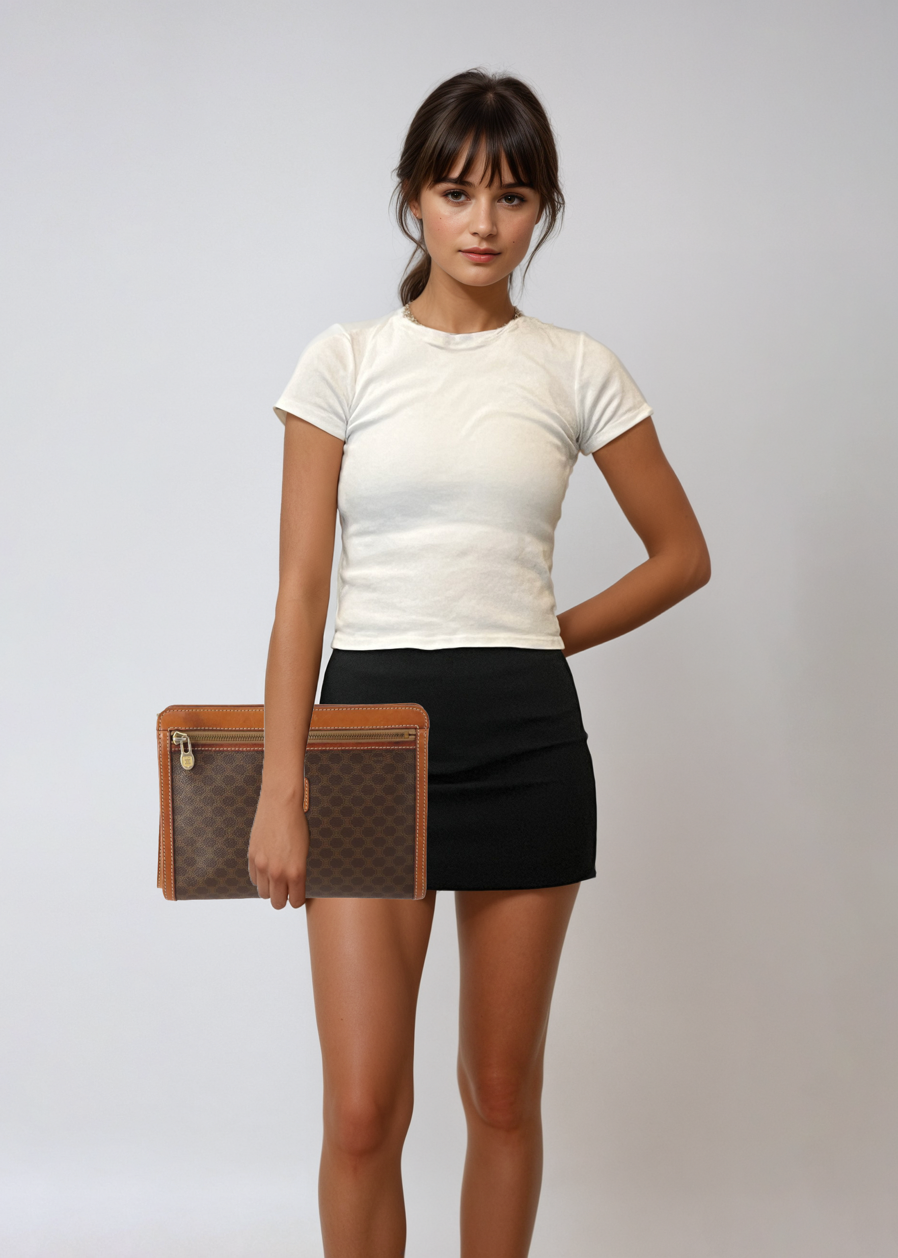 Celine Monogram Brown Clutch