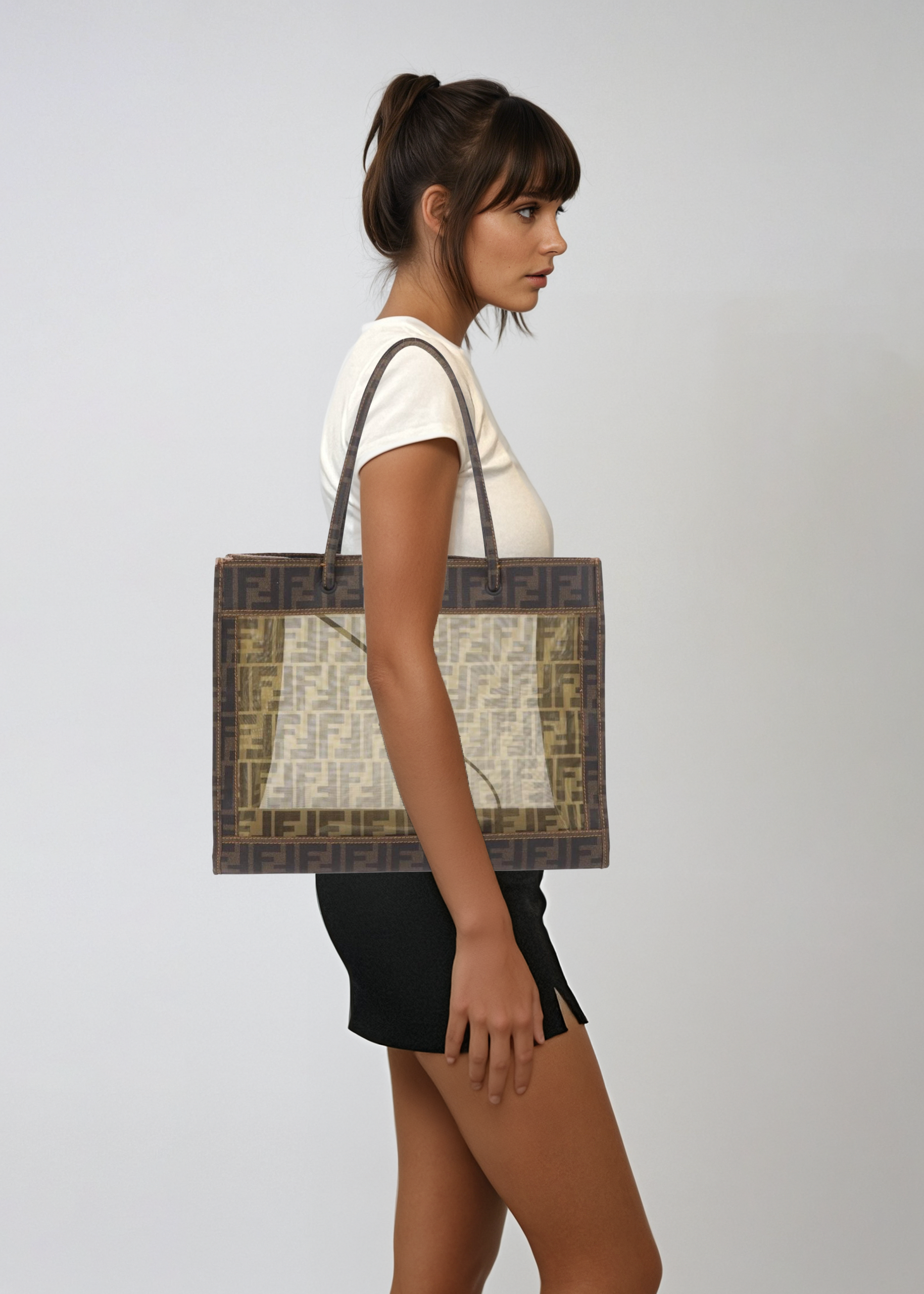 Fendi Brown Zucca Beach Tote