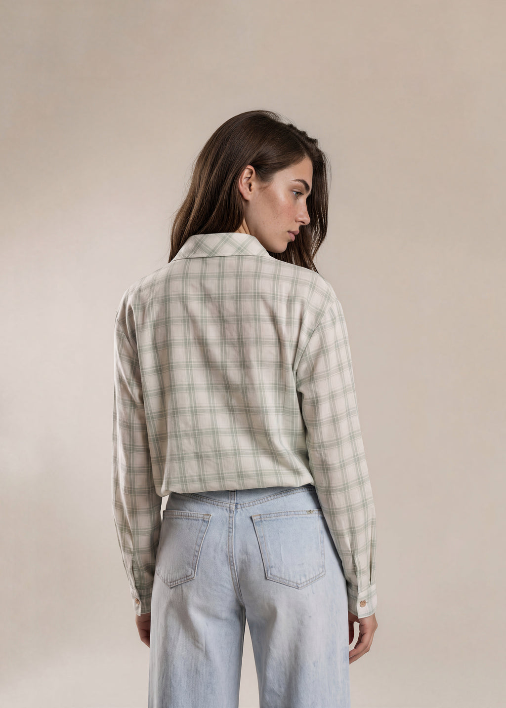YSL White and Green Classic Collared Bomber with Green Logo