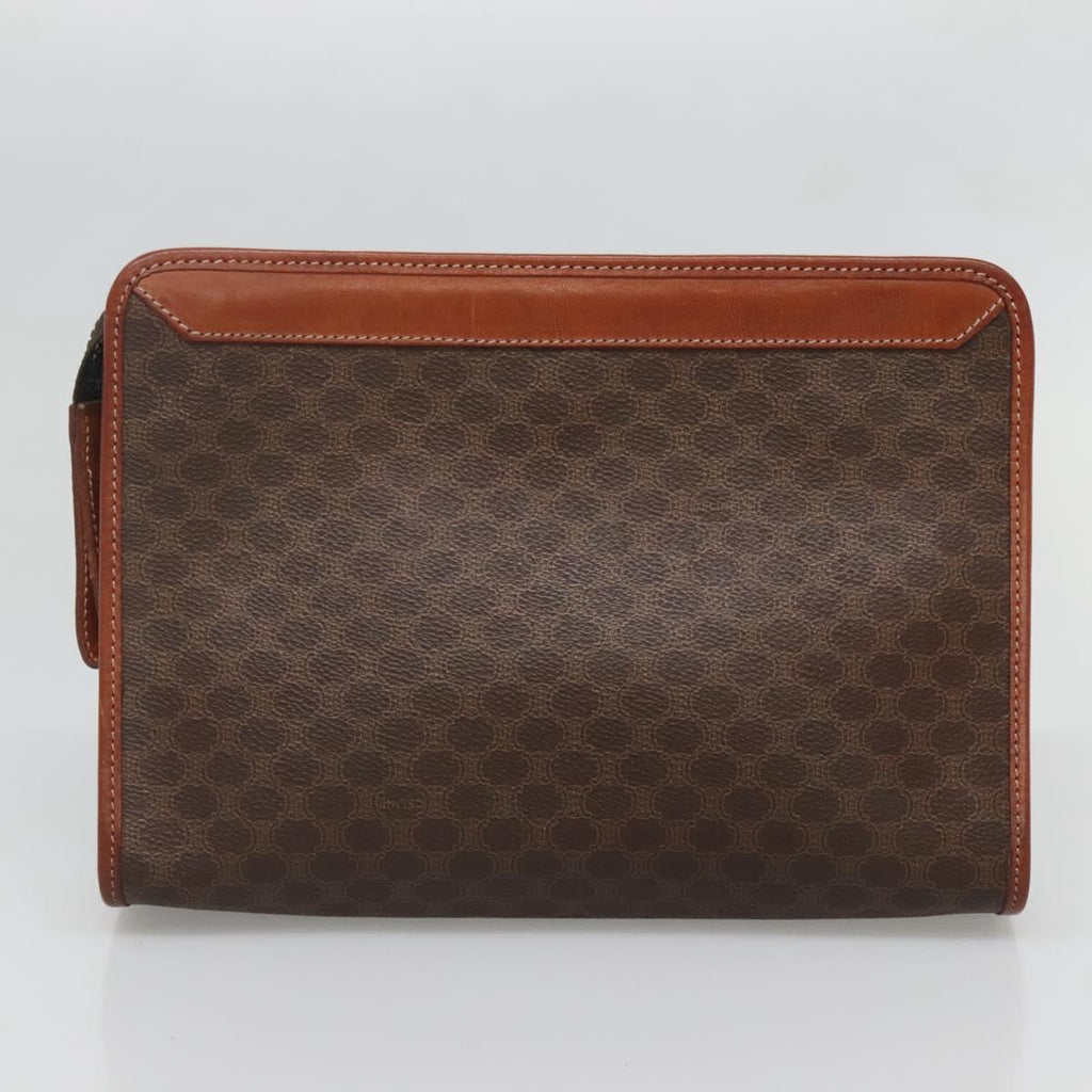 Celine Monogram Brown Leather Clutch