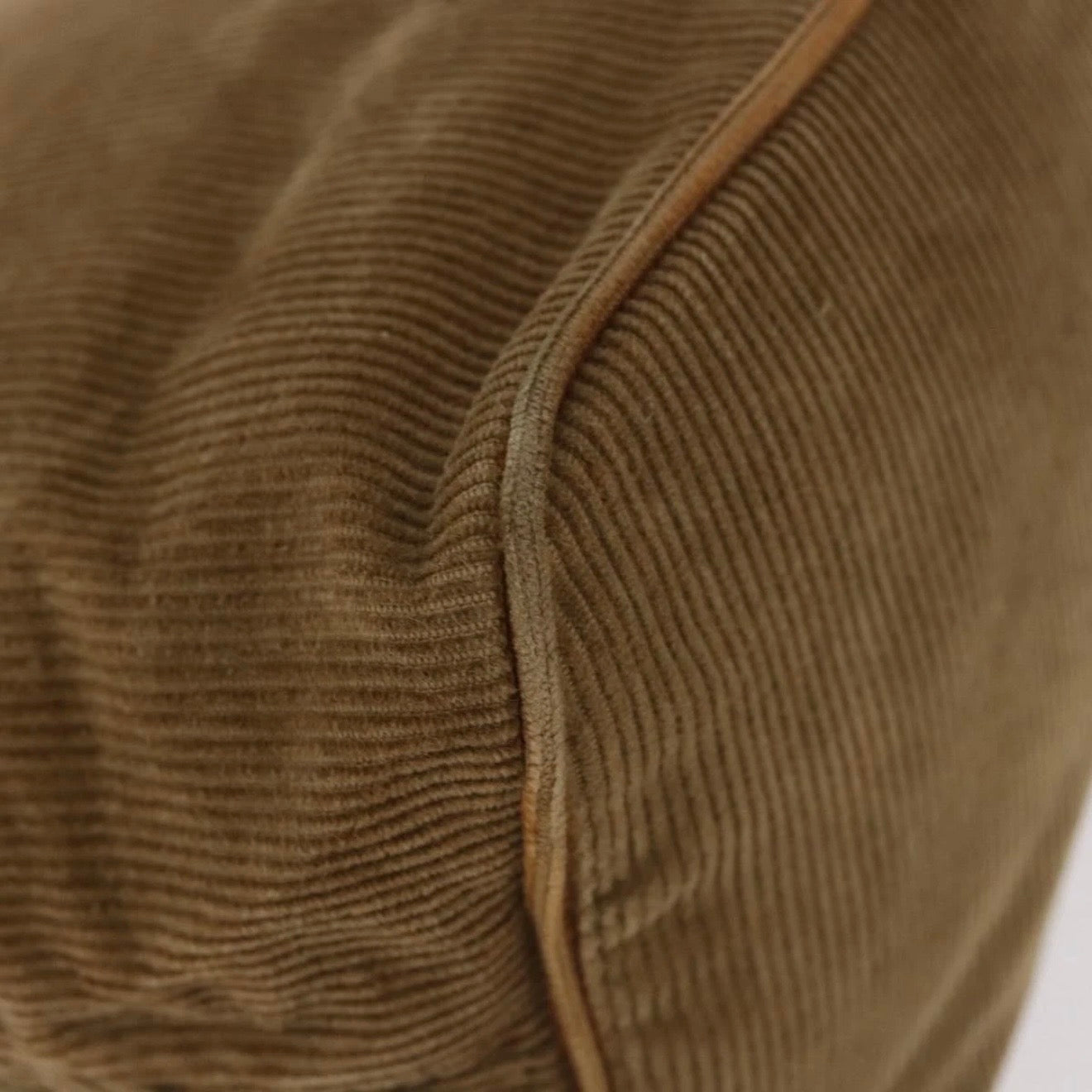 Fendi Tan Corduroy Rounded Baguette