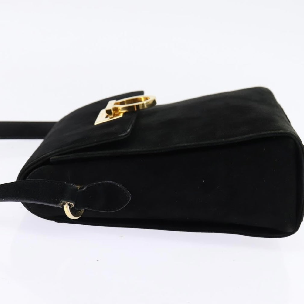 Ferragamo Black Suede Crossbody