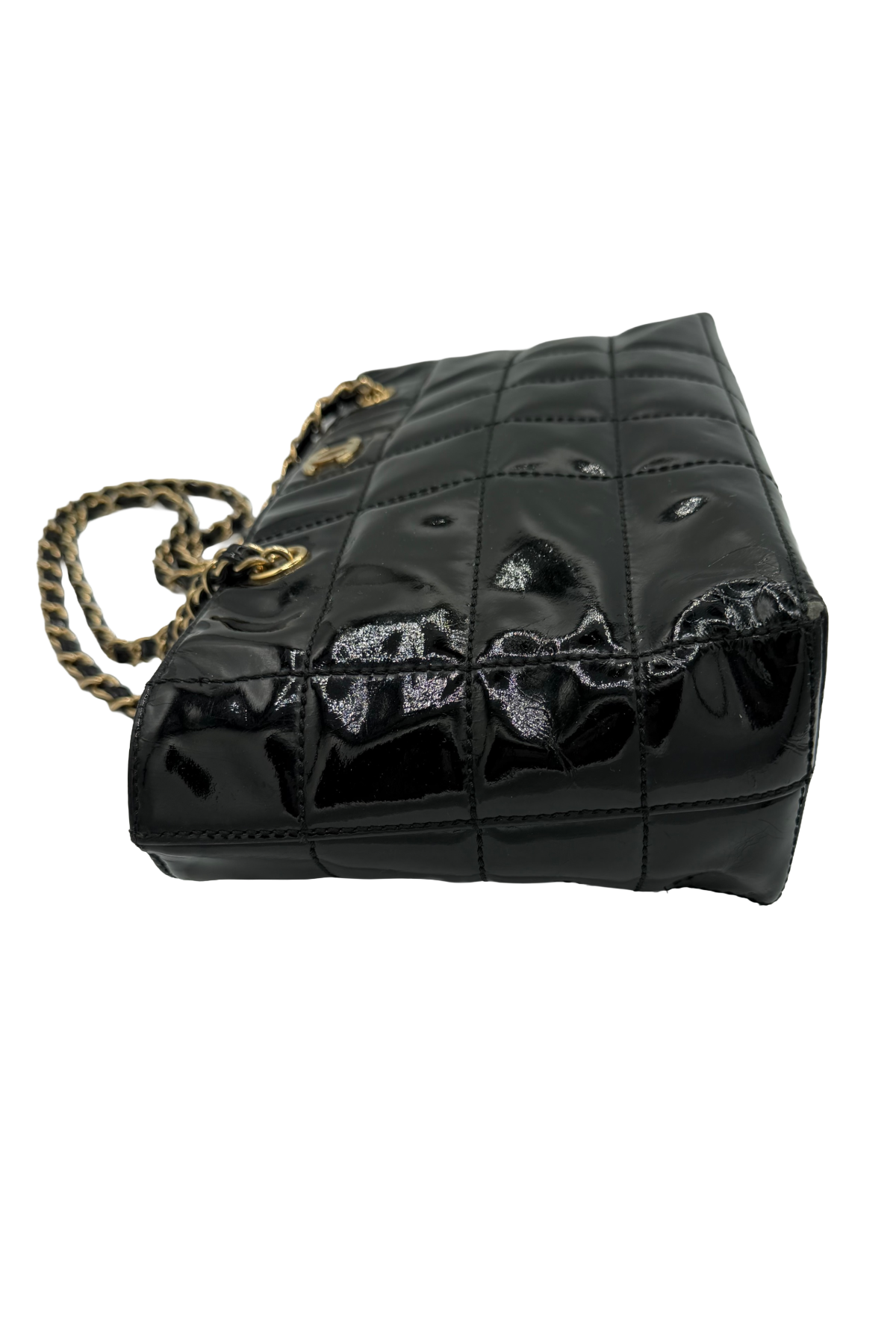 Chanel Black Patent Leather Shoulder Bag