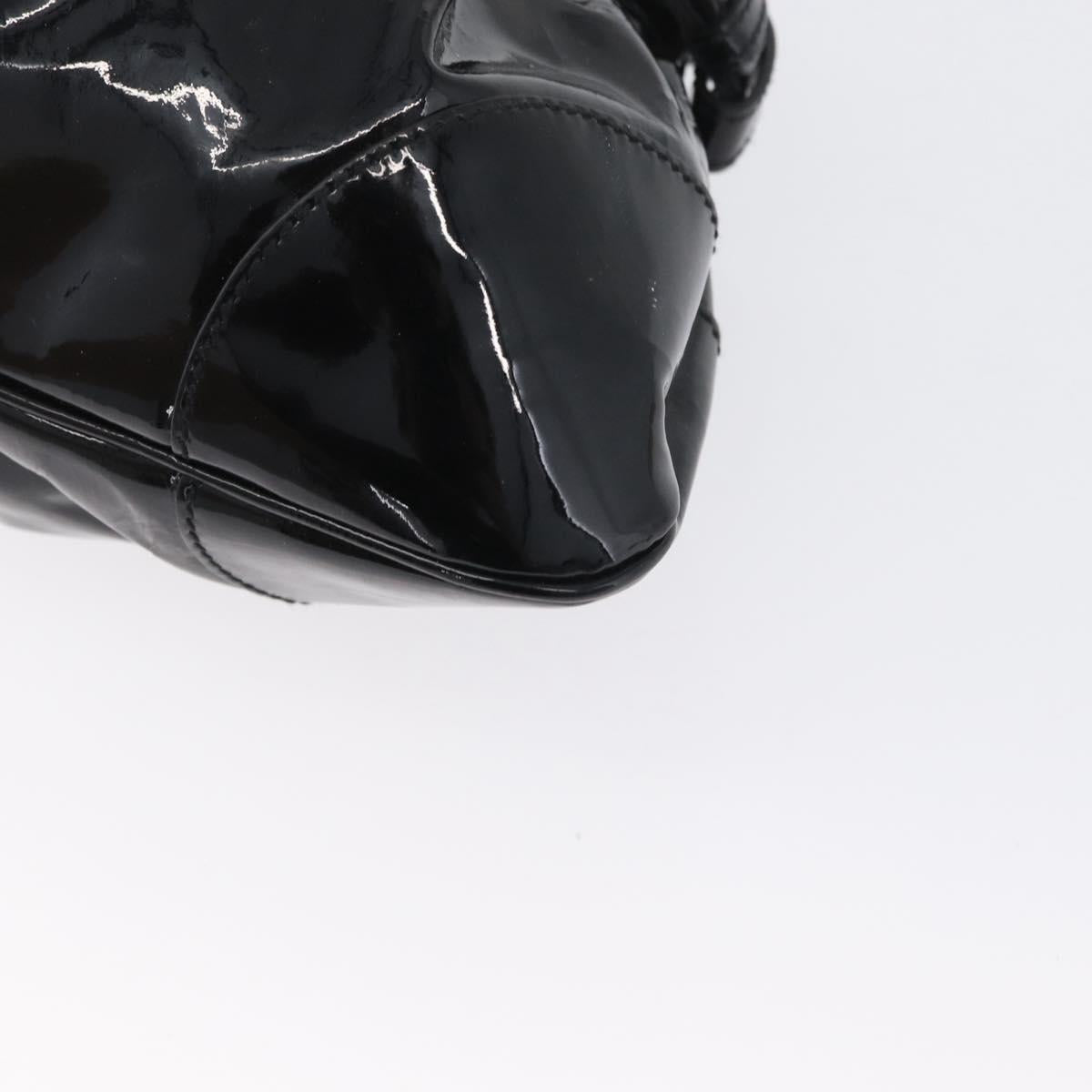 Ferragamo Black Patent Hobo Bag