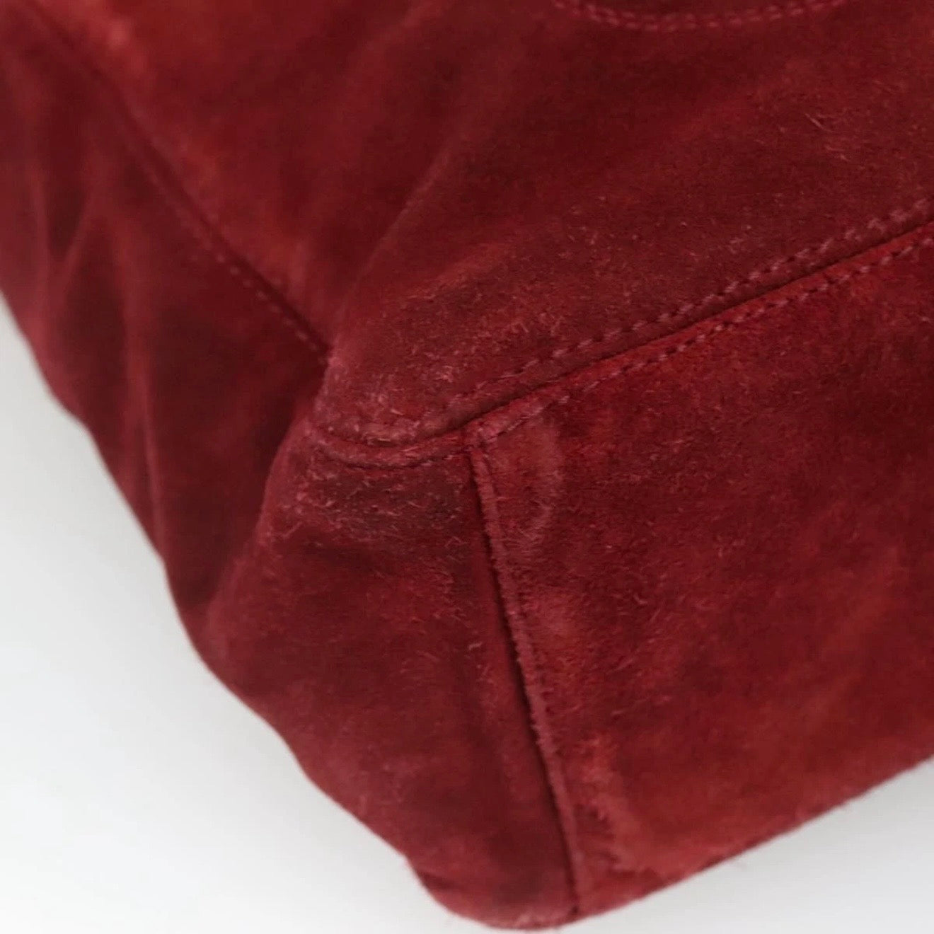 Chanel Red Suede Tote