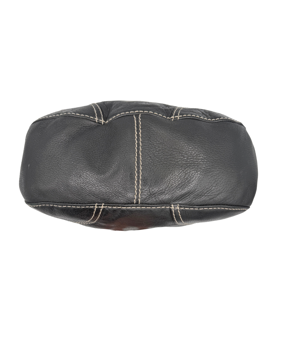 Valentino Black and Silver Leather Hobo Bag