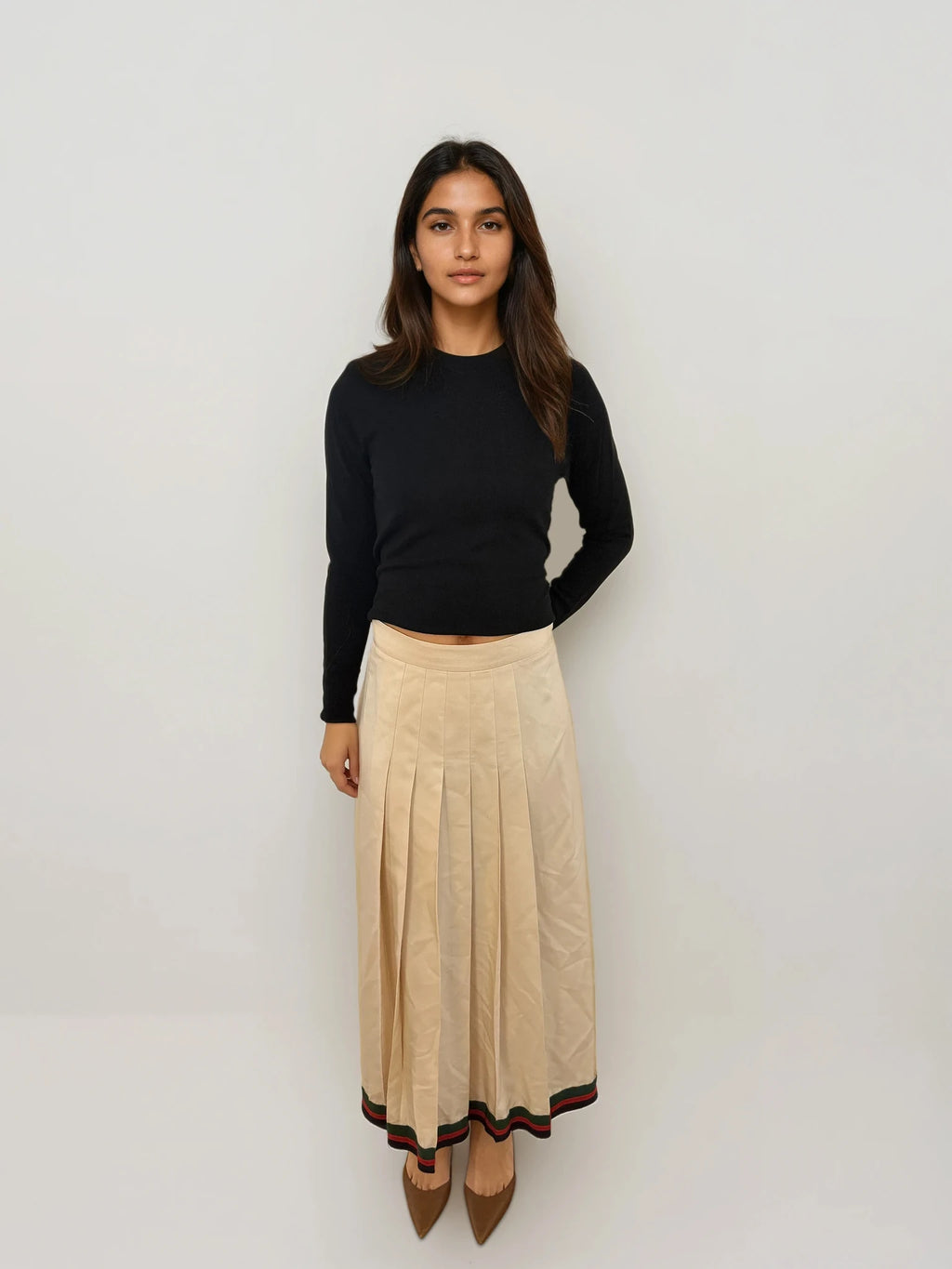 Gucci Silk Midi Skirt