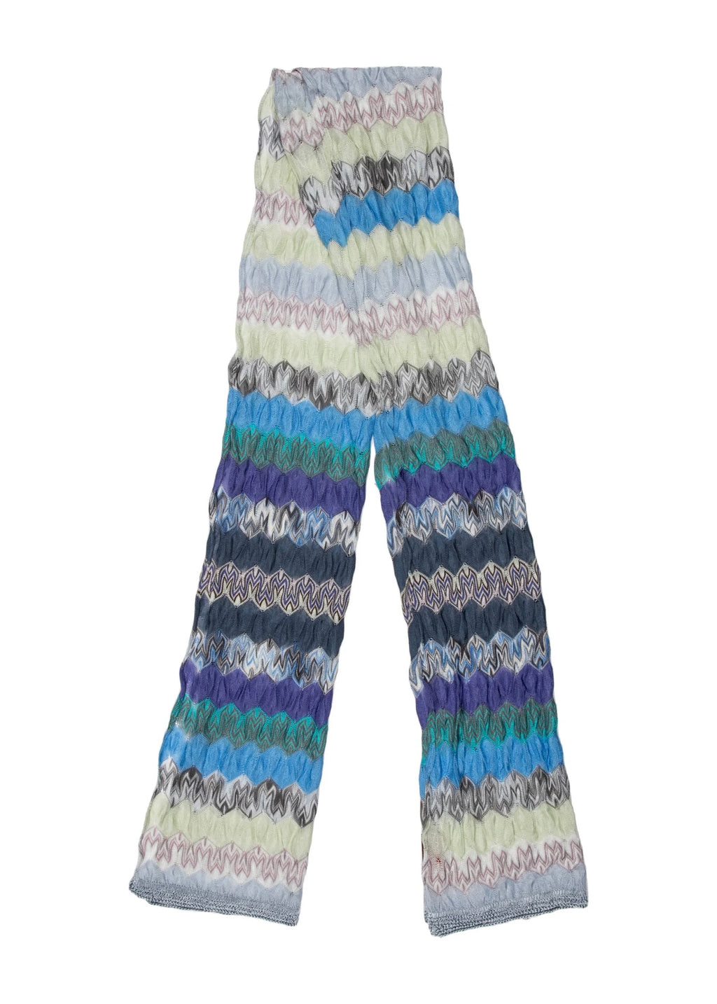Missoni Blue and Green Striped Scarf