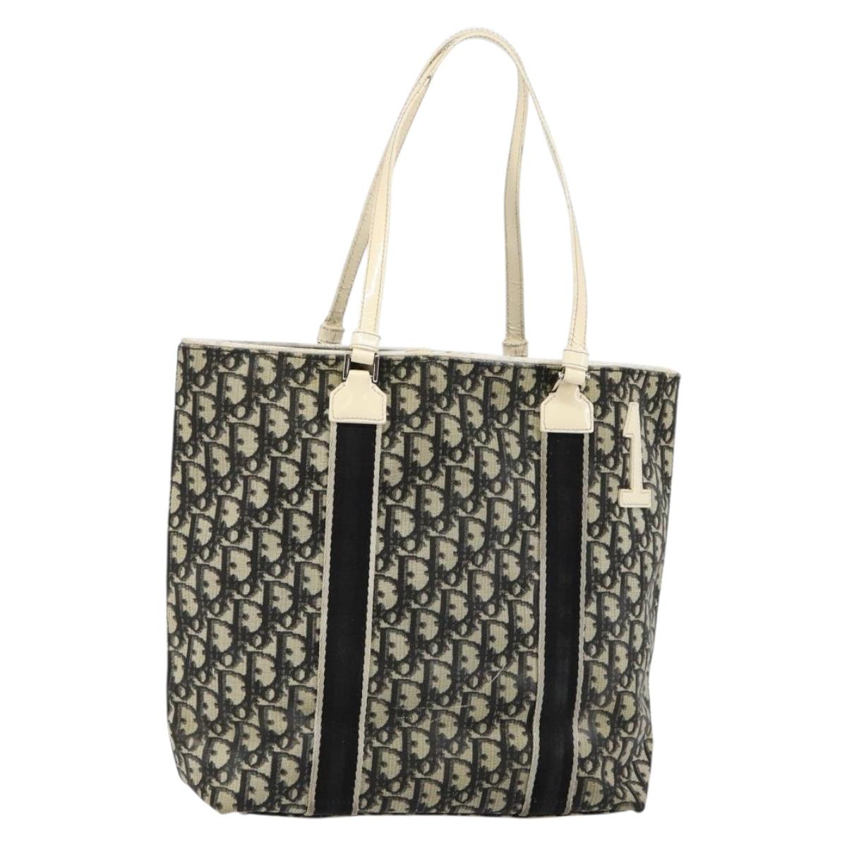 Dior Navy Canvas Trotter Bag