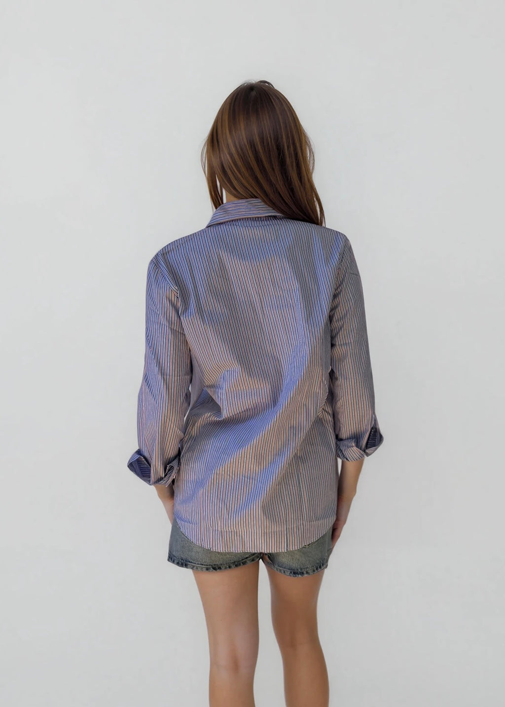 Etro Blue Striped Button Down