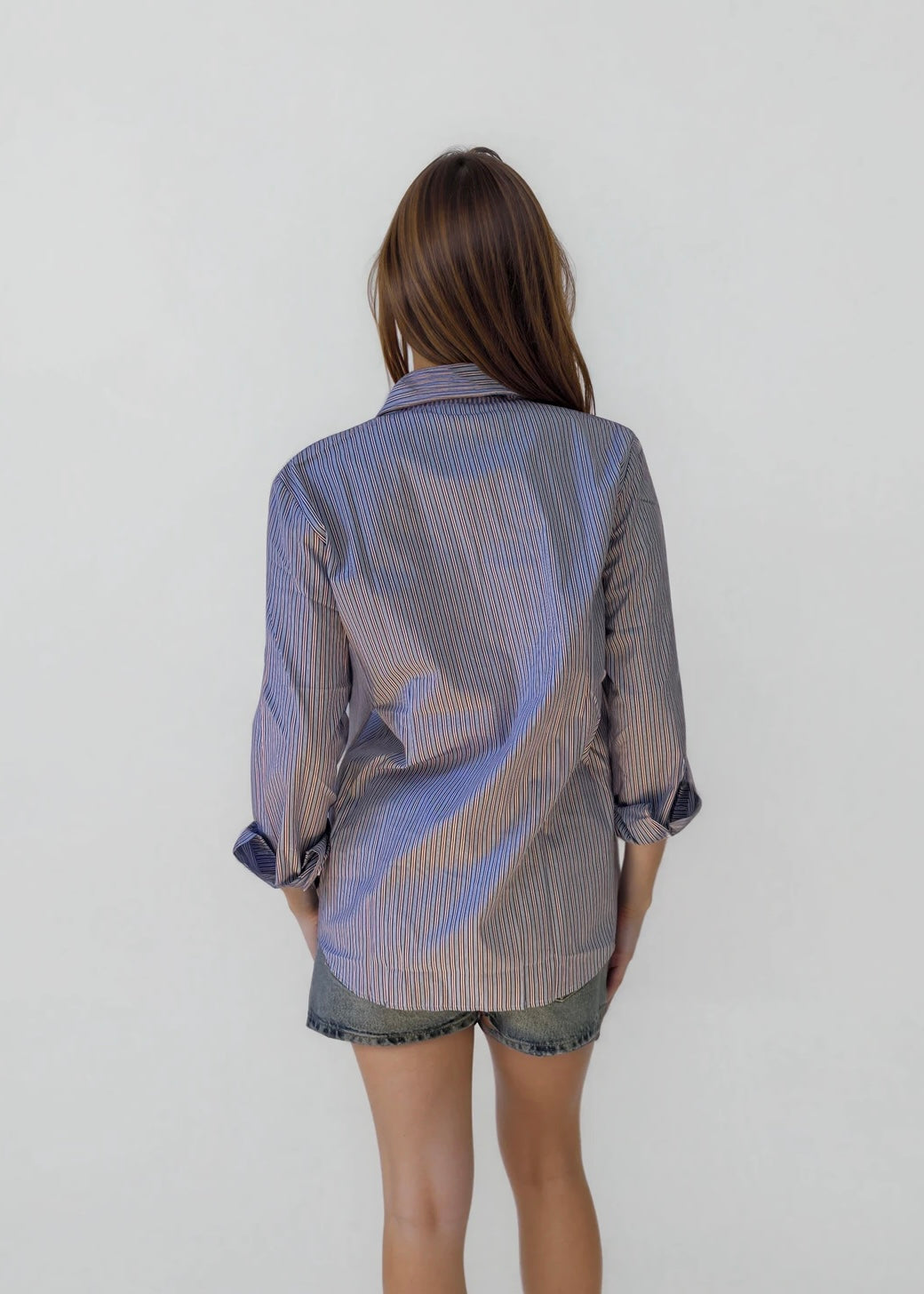 Etro Blue Striped Button Down