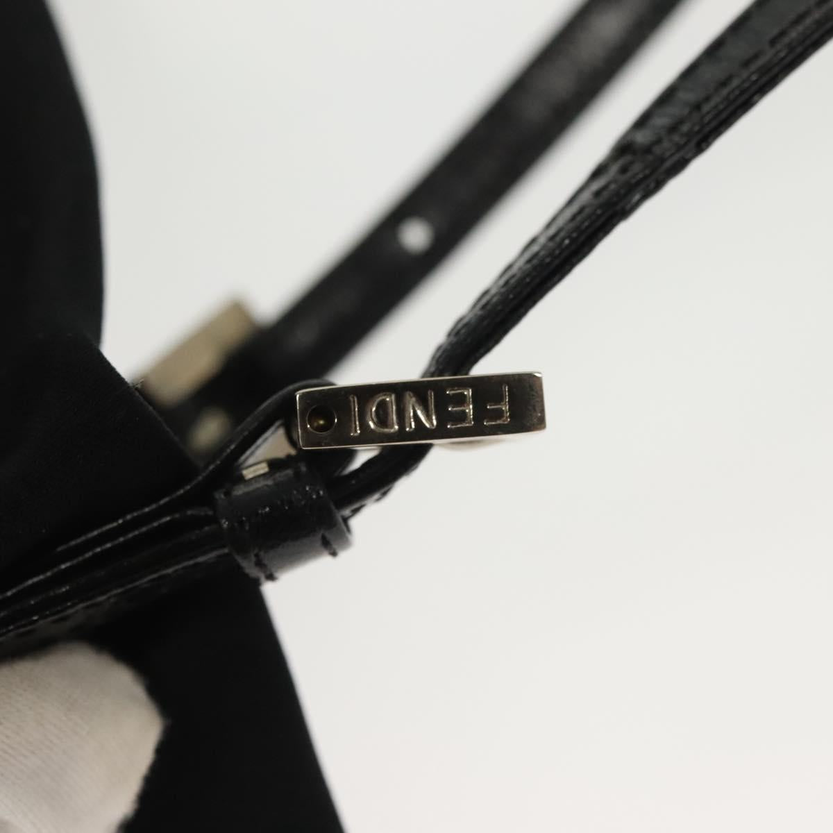 Fendi Black Nylon Baguette Tote