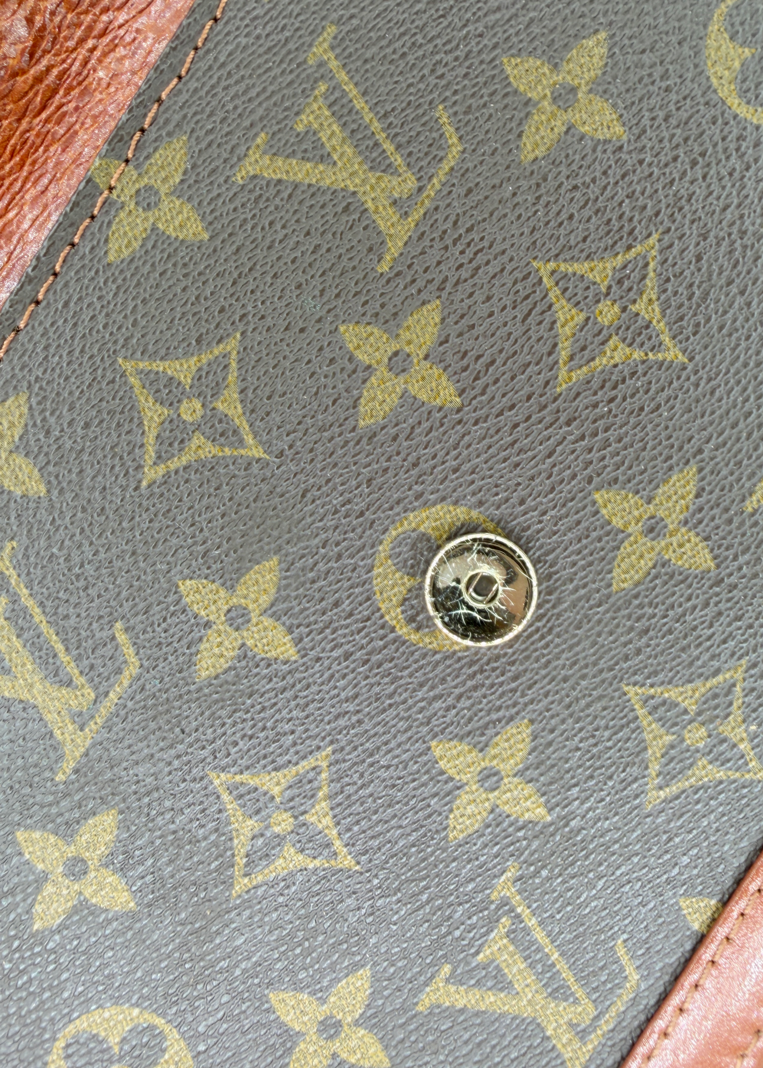 Louis Vuitton Monogram and Brown Clutch