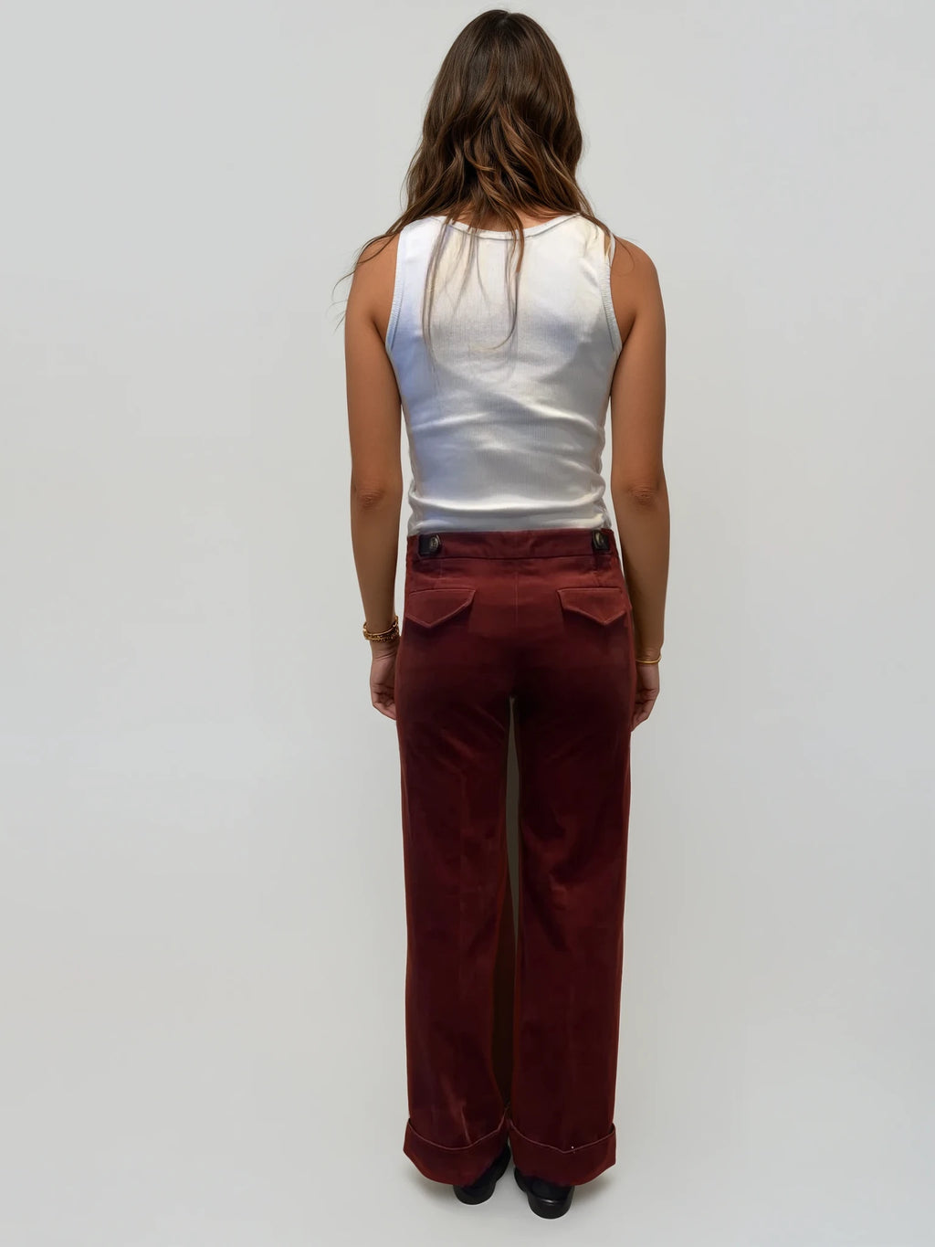Gucci Burgundy Velvet Pants