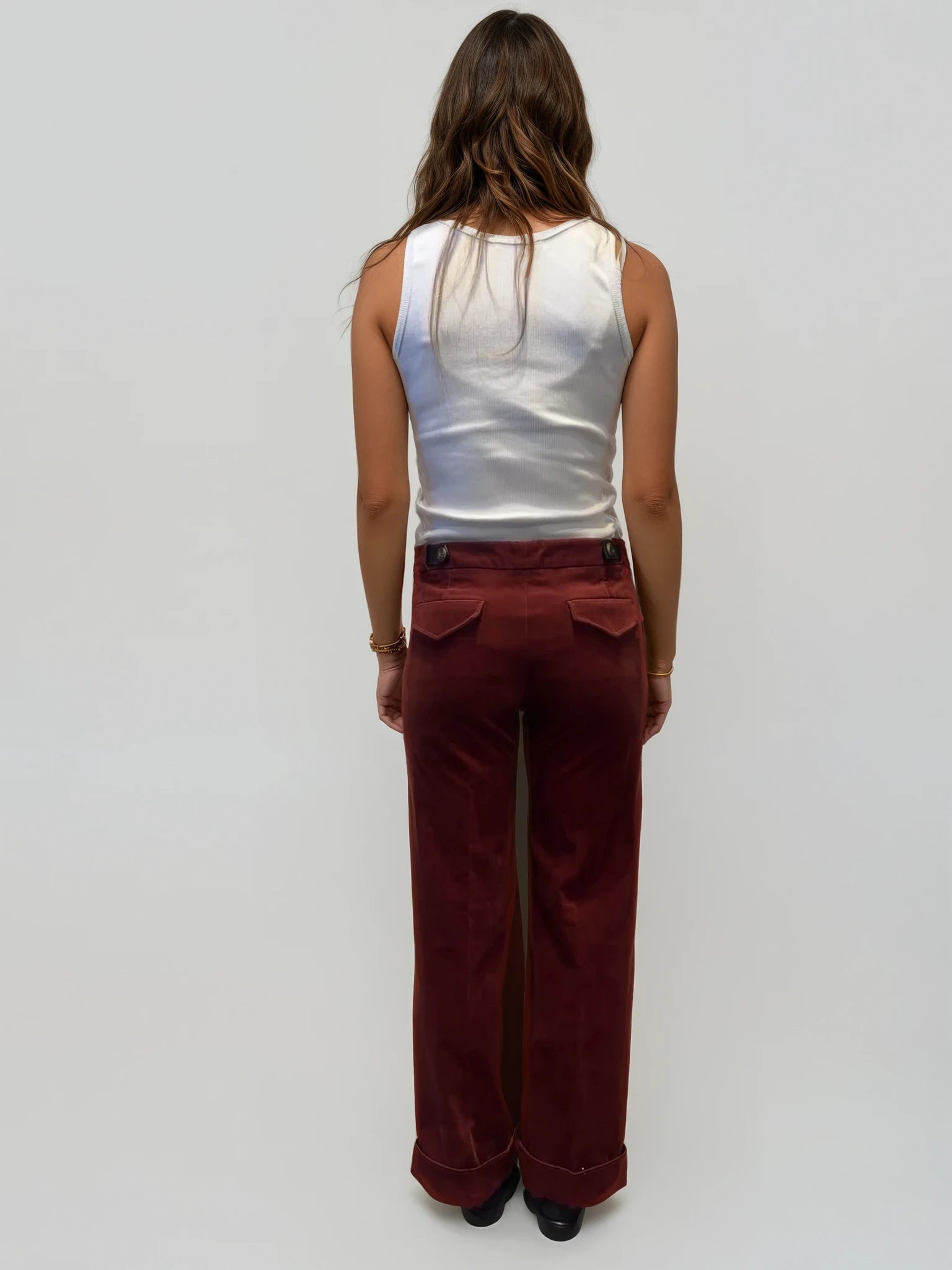 Gucci Burgundy Velvet Pants