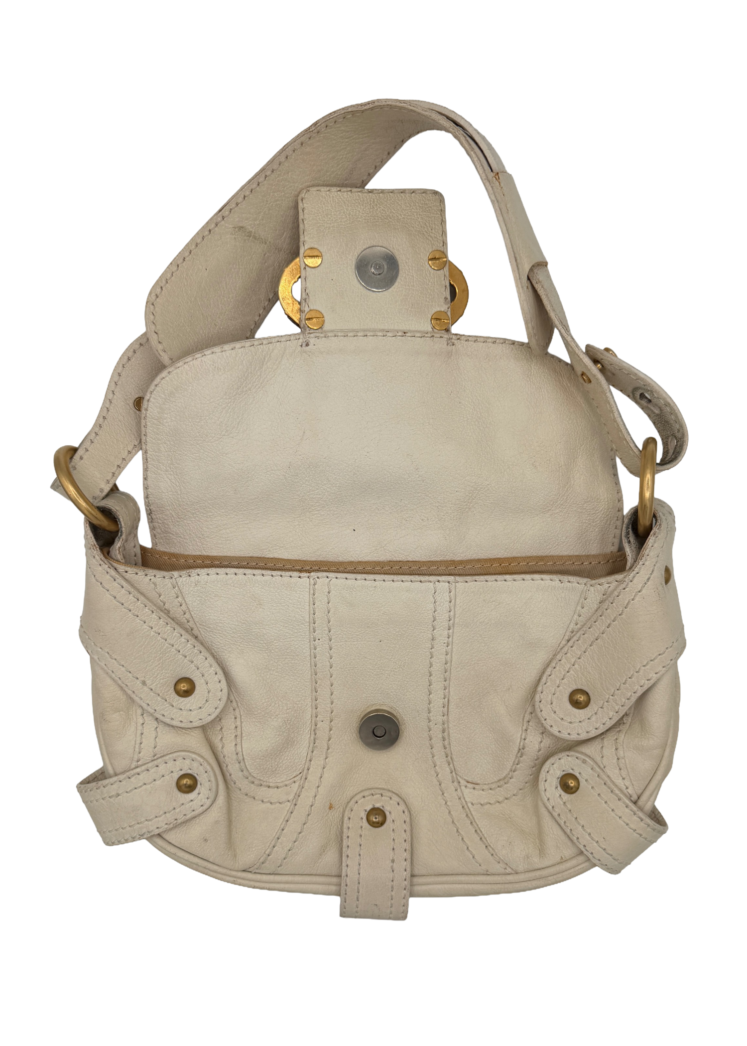Valentino White Leather Shoulder Bag