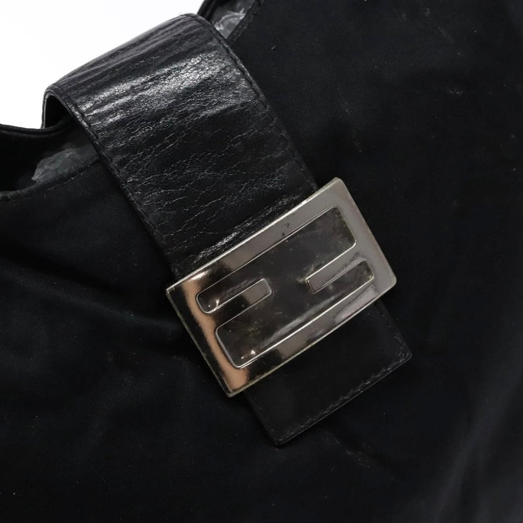 Fendi Black Rounded Baguette