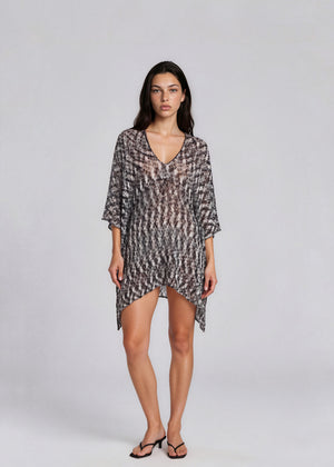 Missoni Black and White Tie Mini Dress