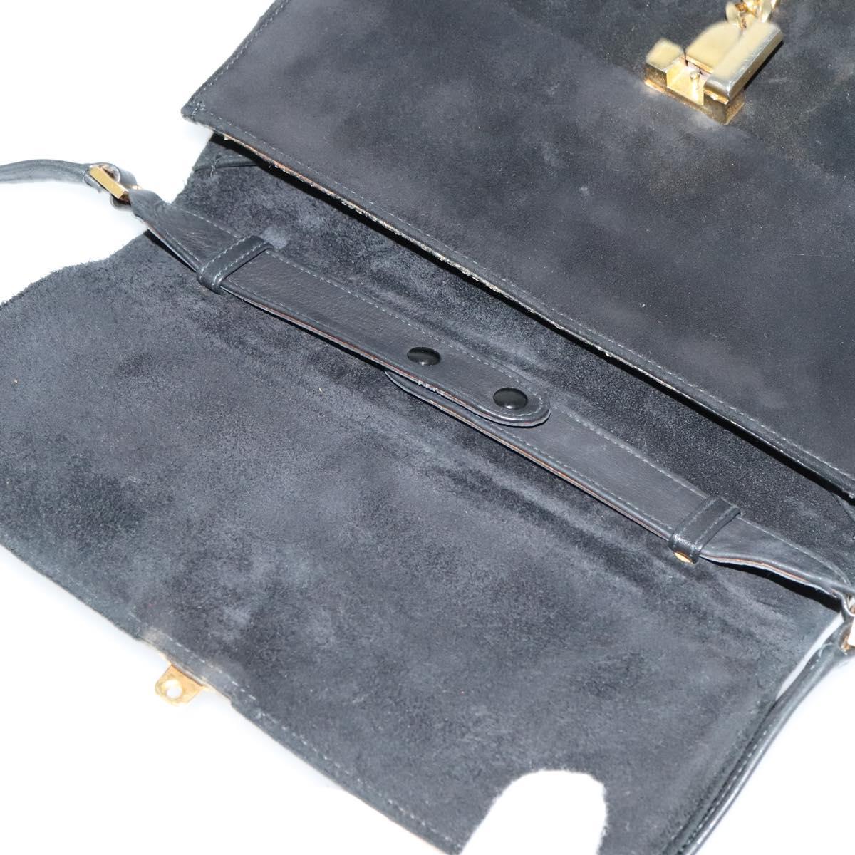 Gucci Black Suede Chain Shoulder Bag