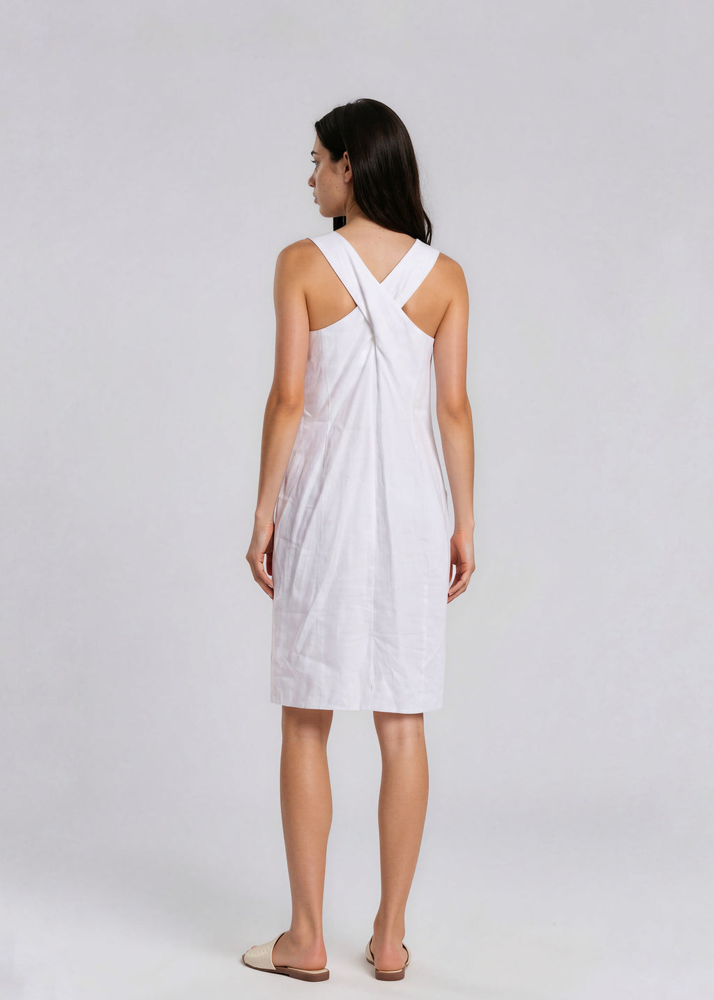Armani White Linen Dress
