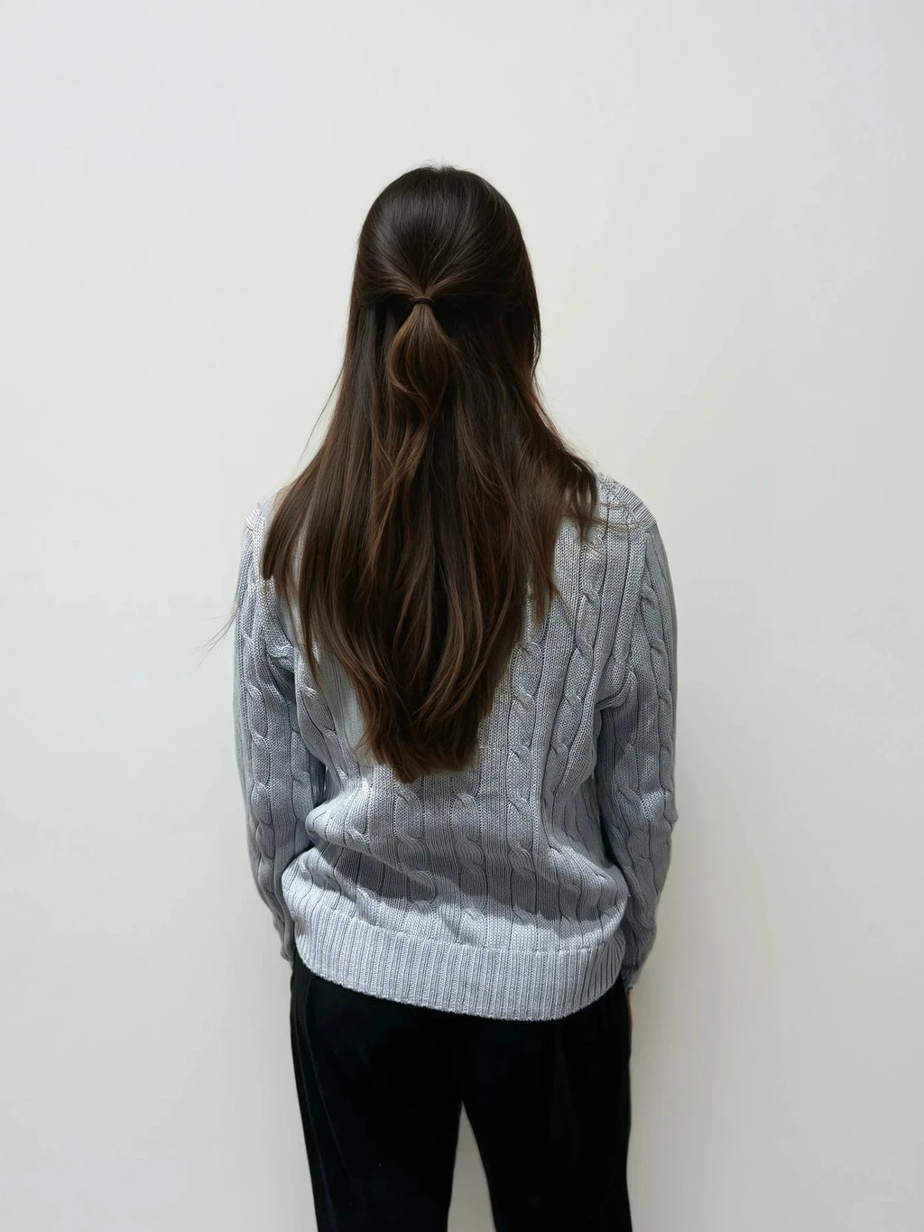 Ralph Lauren Blue Lightweight Cableknit Sweater