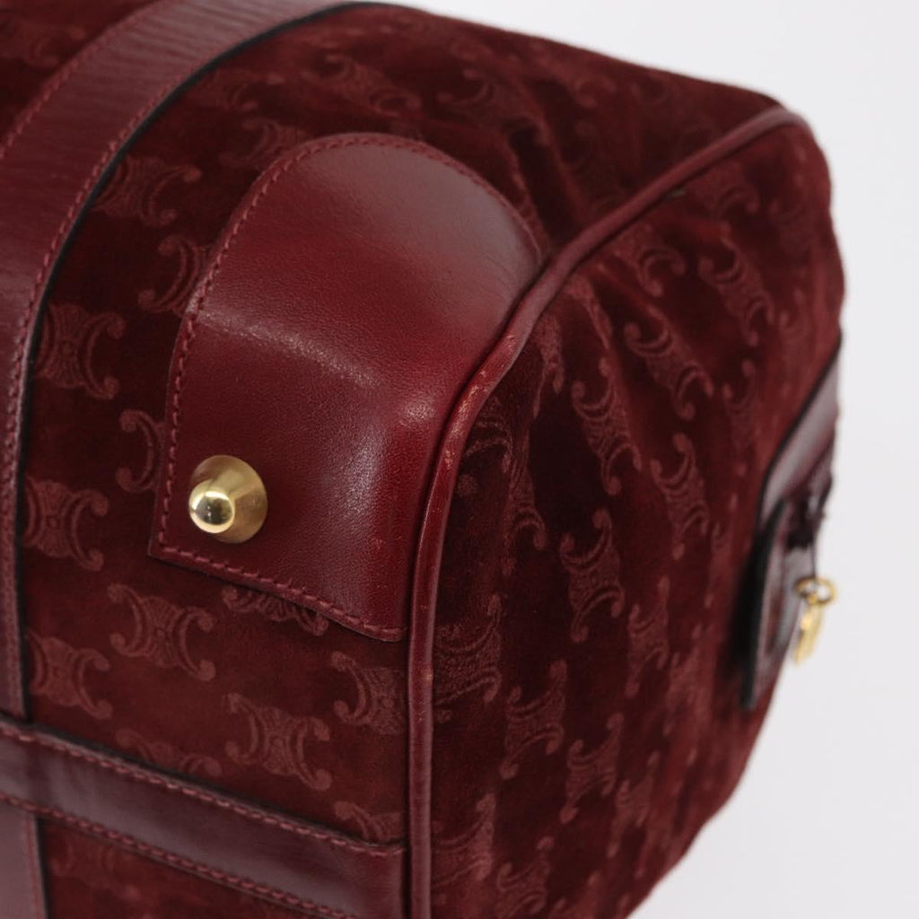 Celine Burgundy Macadam Boston Bag