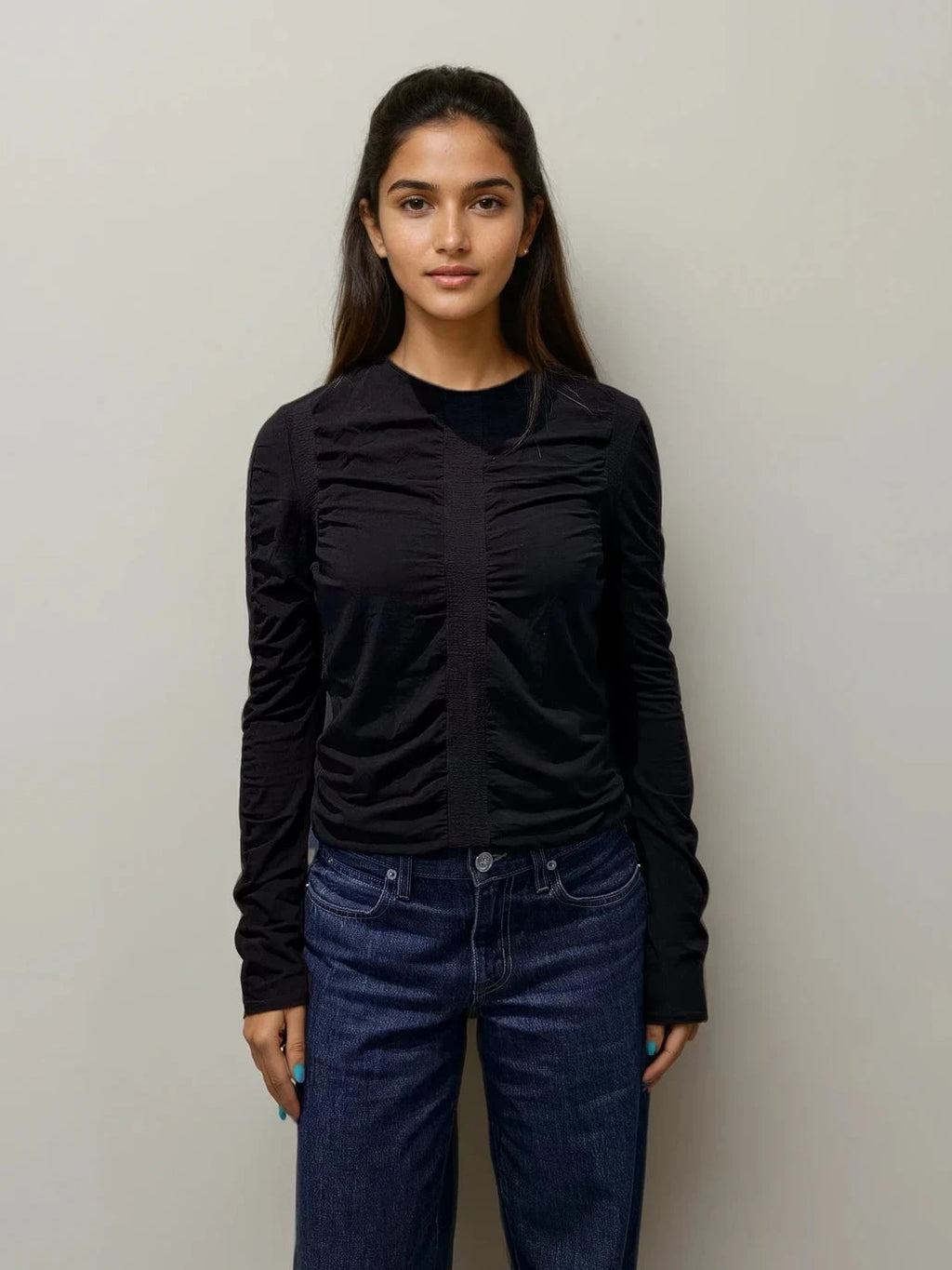 Gucci Ruched Black Top