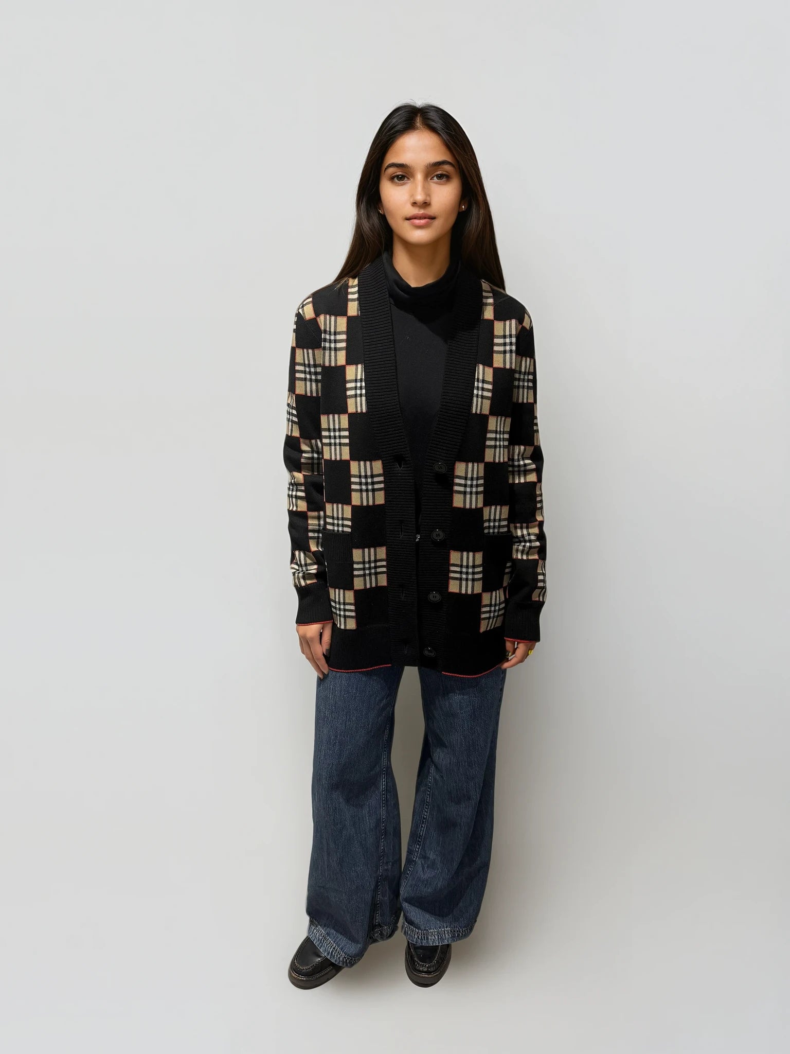 Burberry Checkered Cardigan