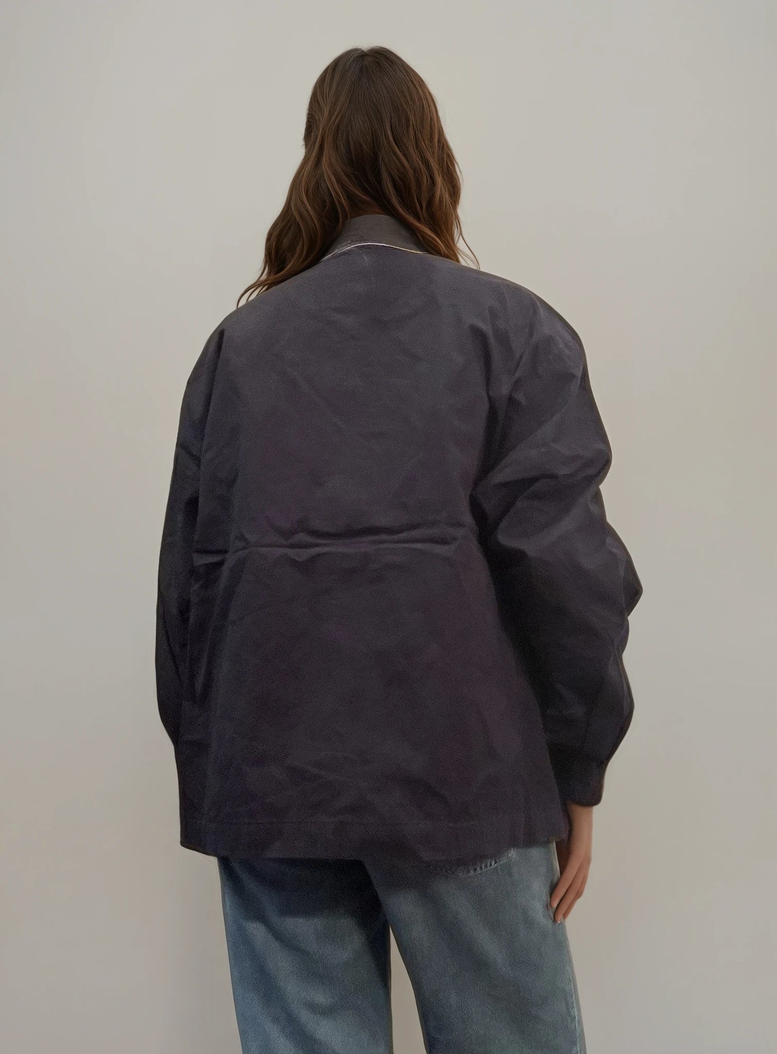 YSL Navy Bomber Cream Interior