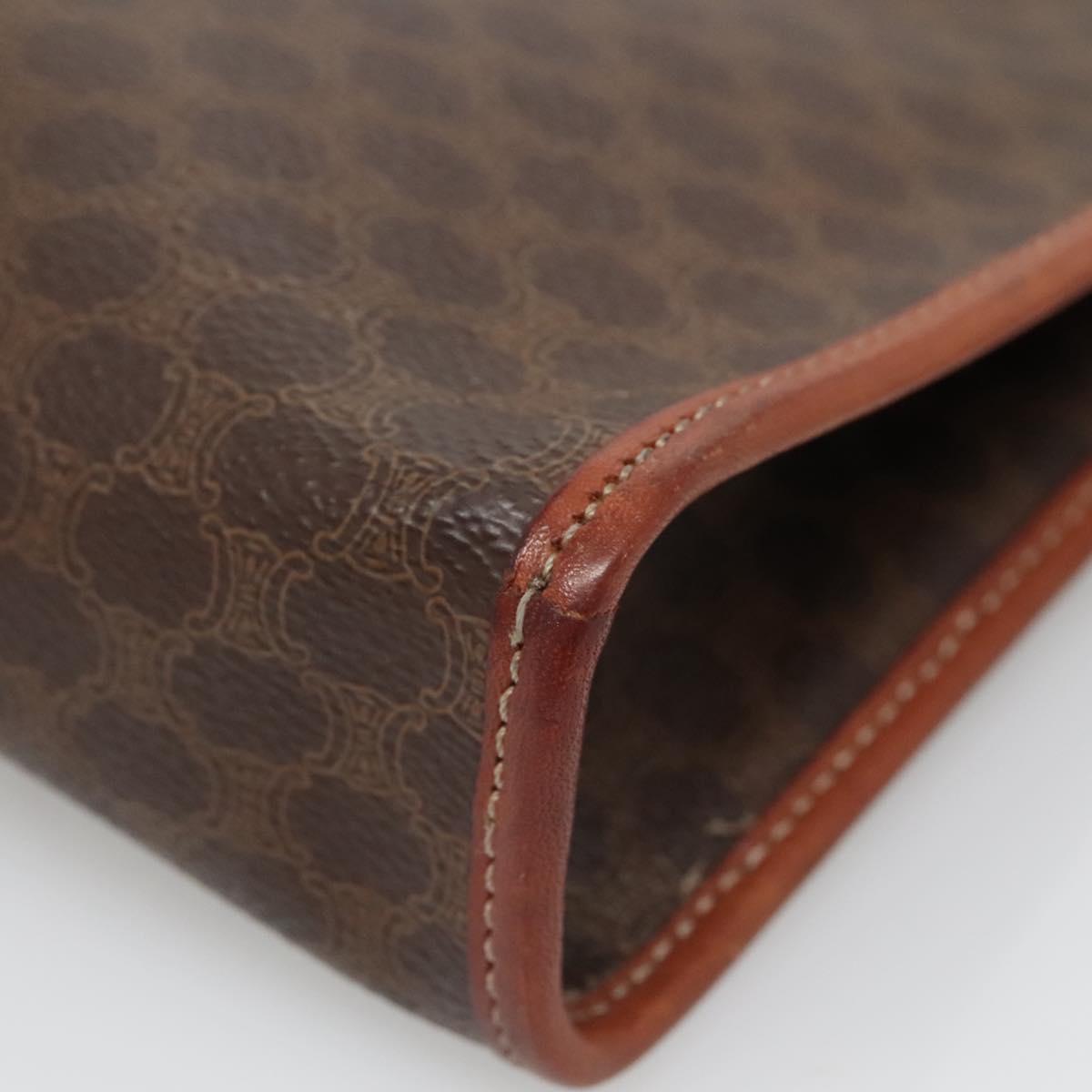 Celine Monogram Brown Leather Clutch