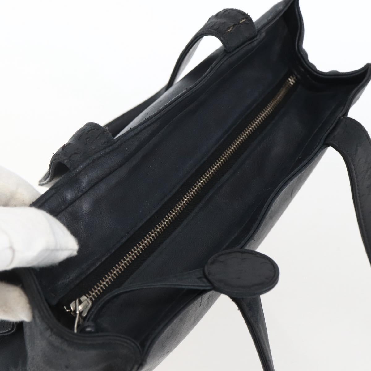 Chanel Black Leather Camelia Tote