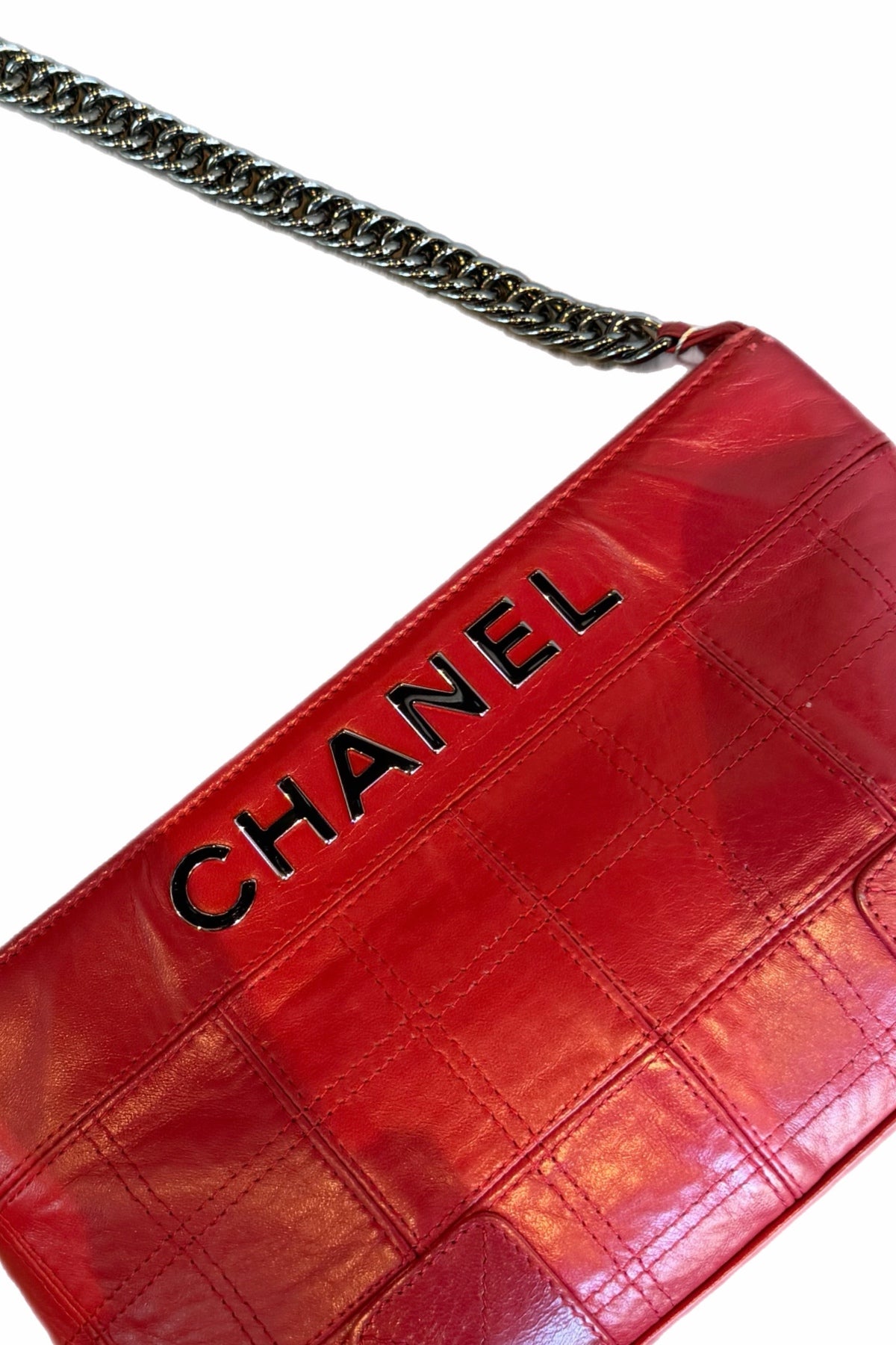 Chanel Red Leather Handbag