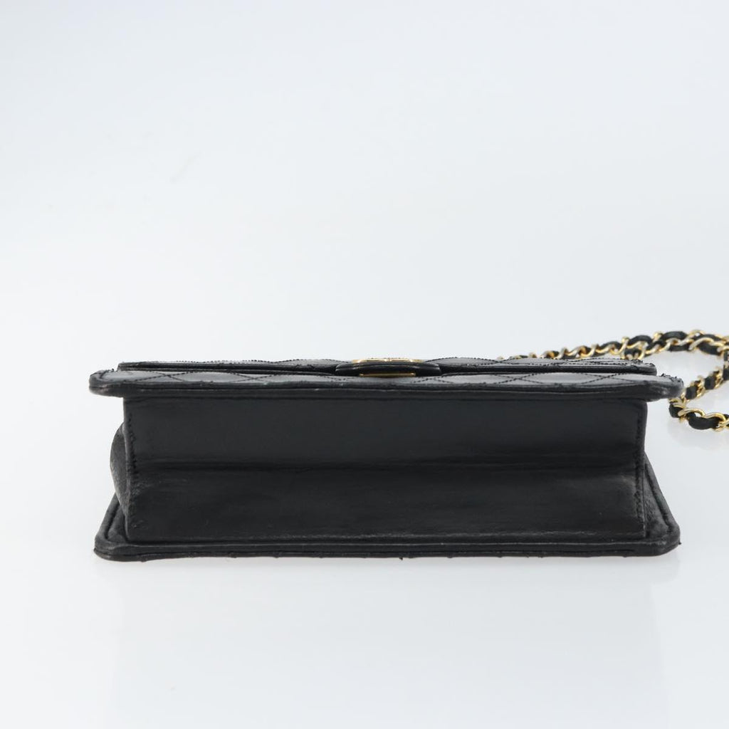 Chanel Black and Gold Leather Flap Bag