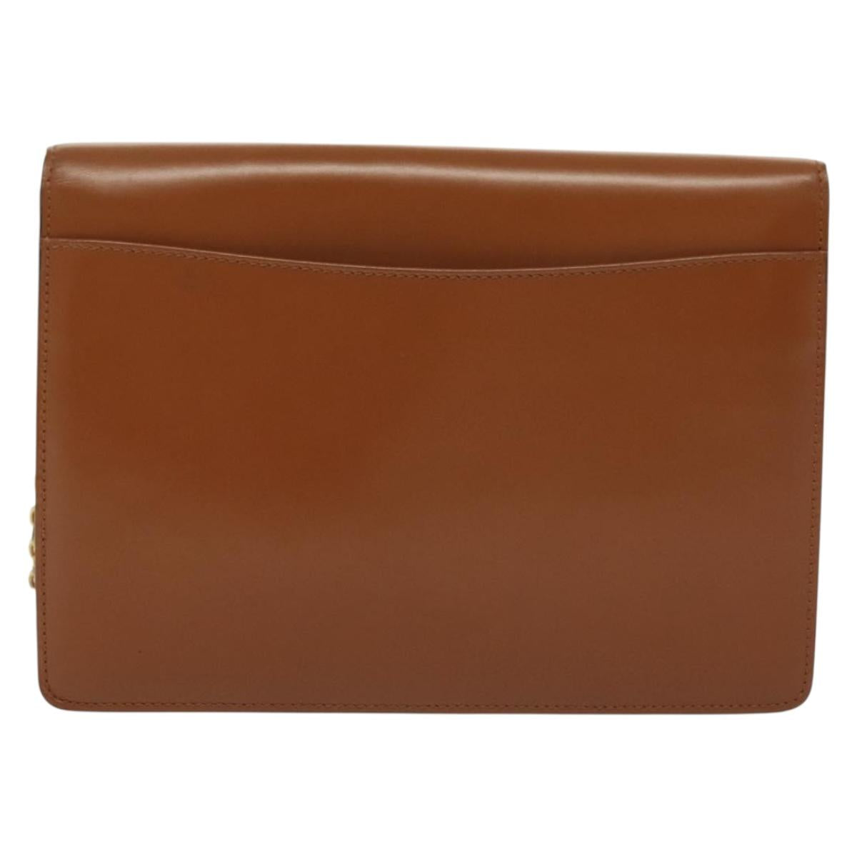 Celine Brown Chain Leather Handbag