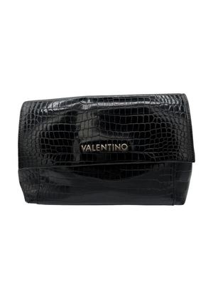 Mario Valentino Black Croc Embossed Crossbody