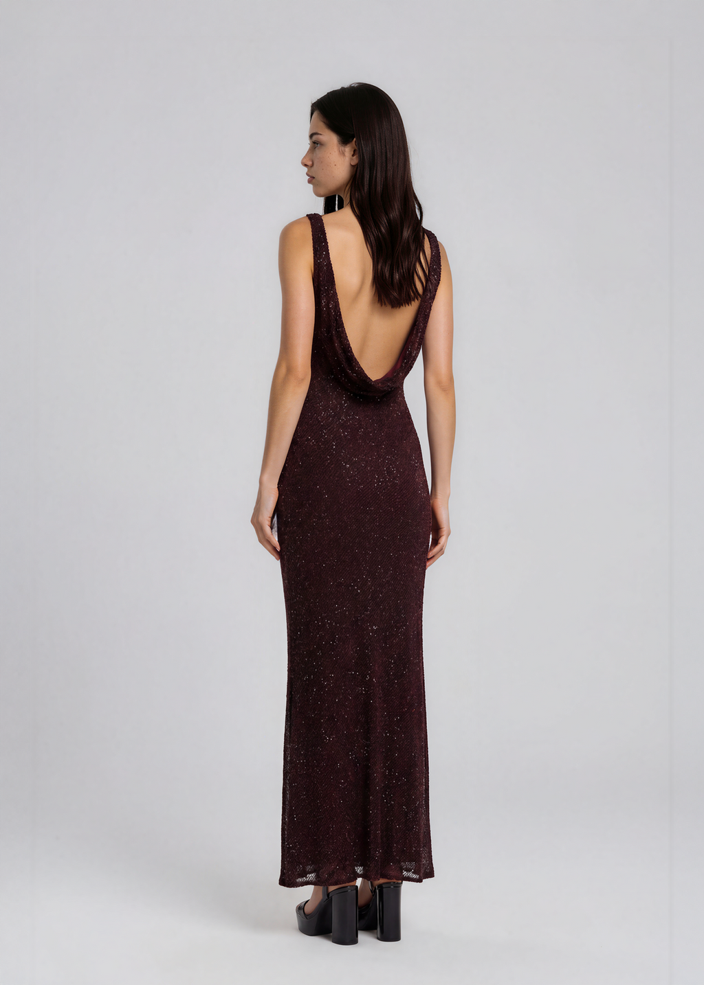 Beaded Black Gown