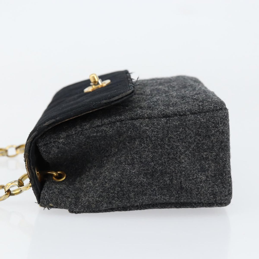 Chanel Grey and Black Flap Bag
