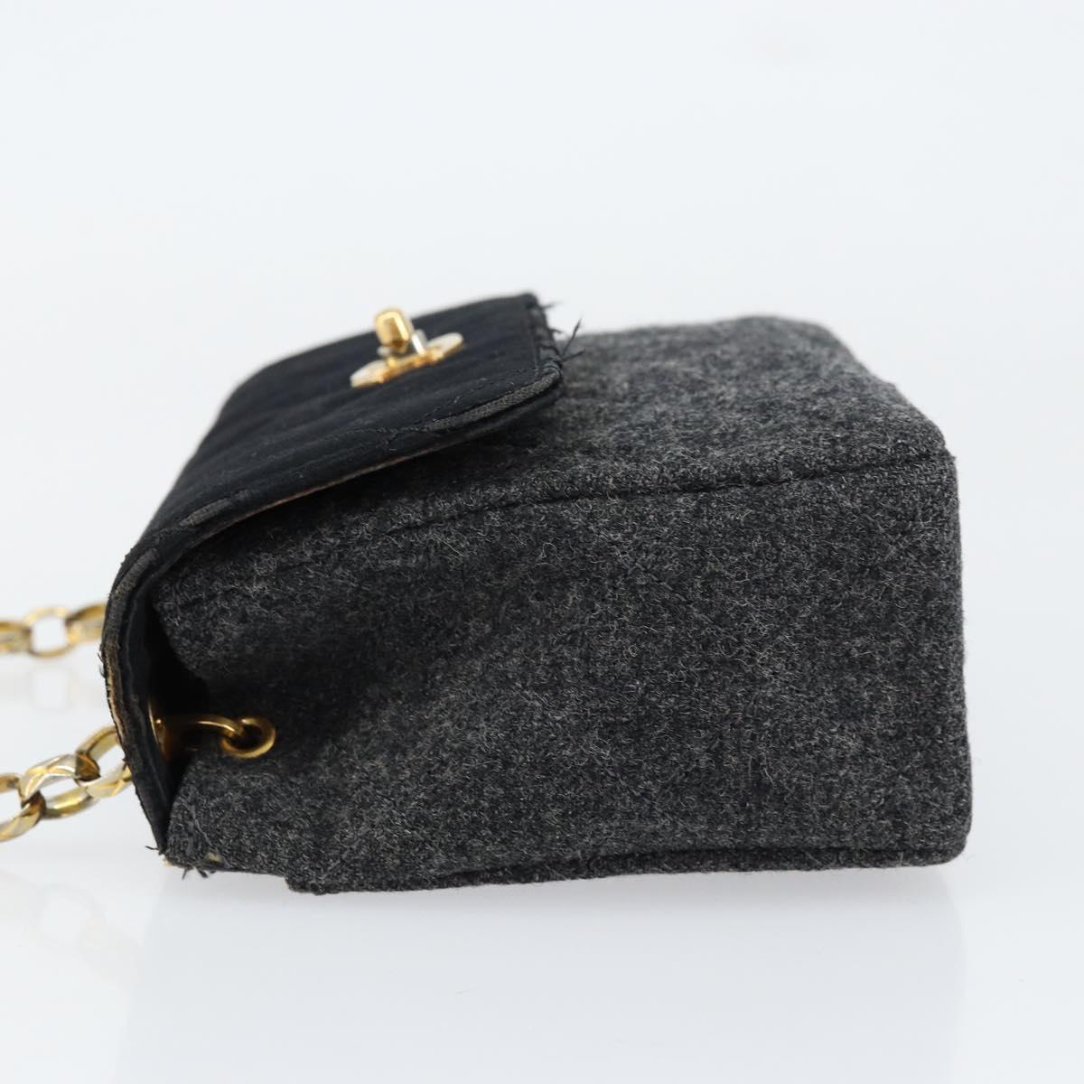 Chanel Grey and Black Flap Bag