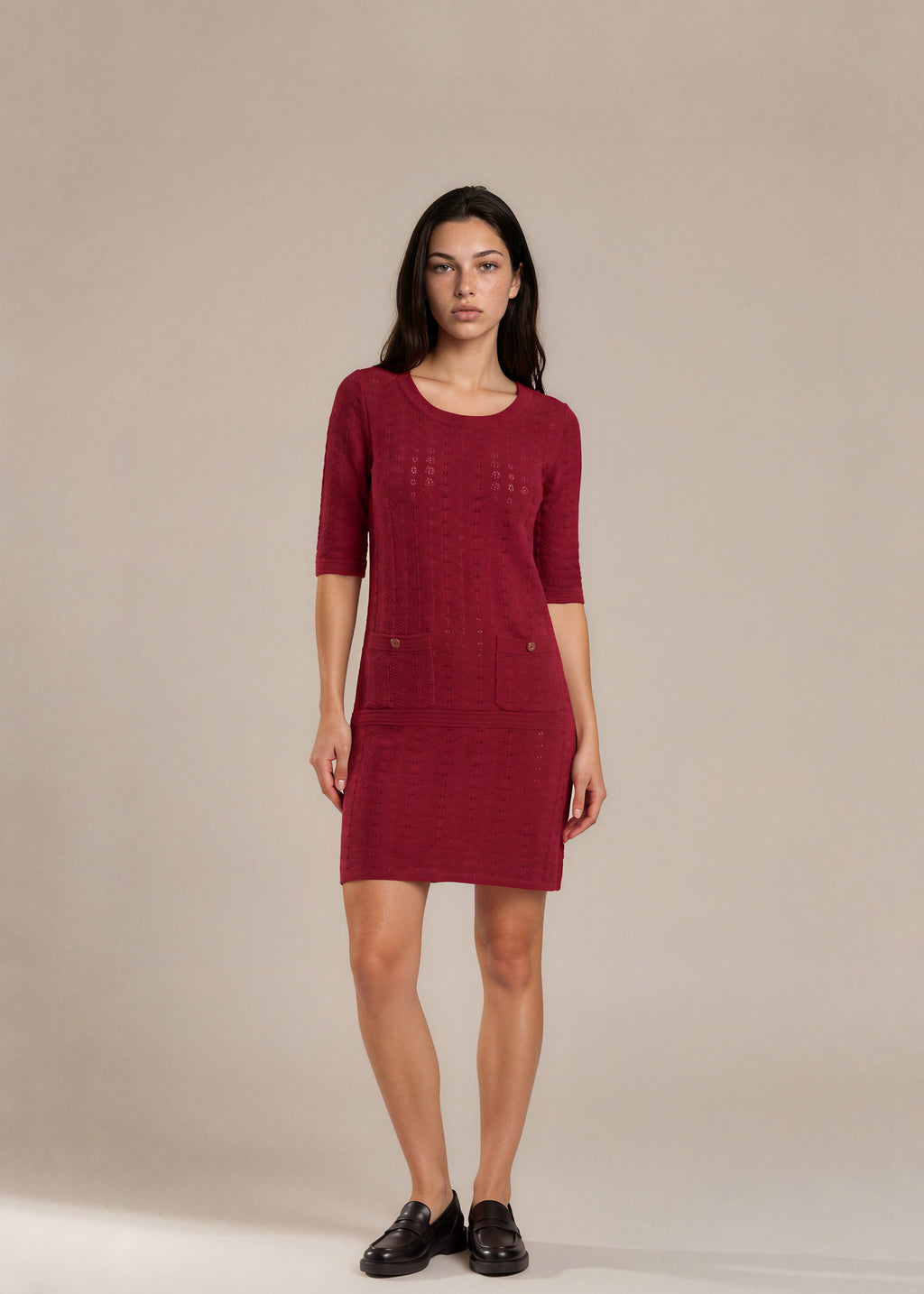 Chanel Red Knit Mini Dress